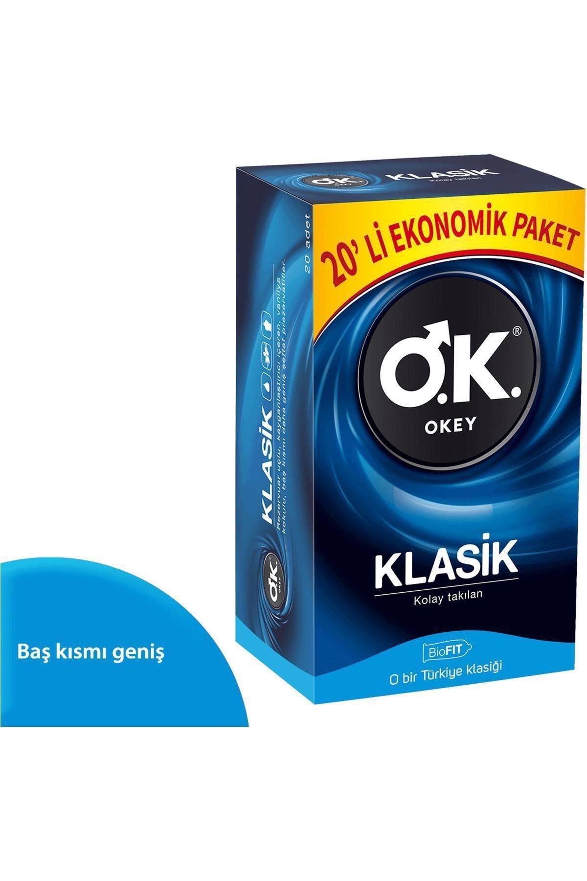 okey prezervatif Okey Klasik Prezervatif Ekonomik Paket 20 Adet