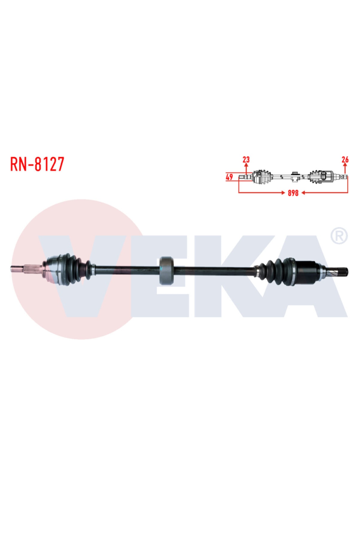 ÖZGÜÇYEDEK Komple Aks Sag On Dacıa Sandero Stepway 1.5 Dcı Uzunluk 898mm 2012-