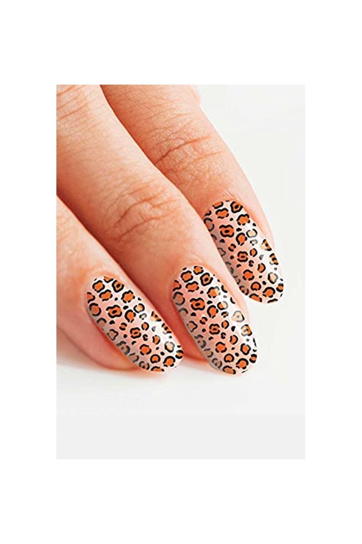 BRCTOPTAN Leopar Tırnak Dövmesi, Tırnak Tattoo, Nail Art, Tırnak Sticker