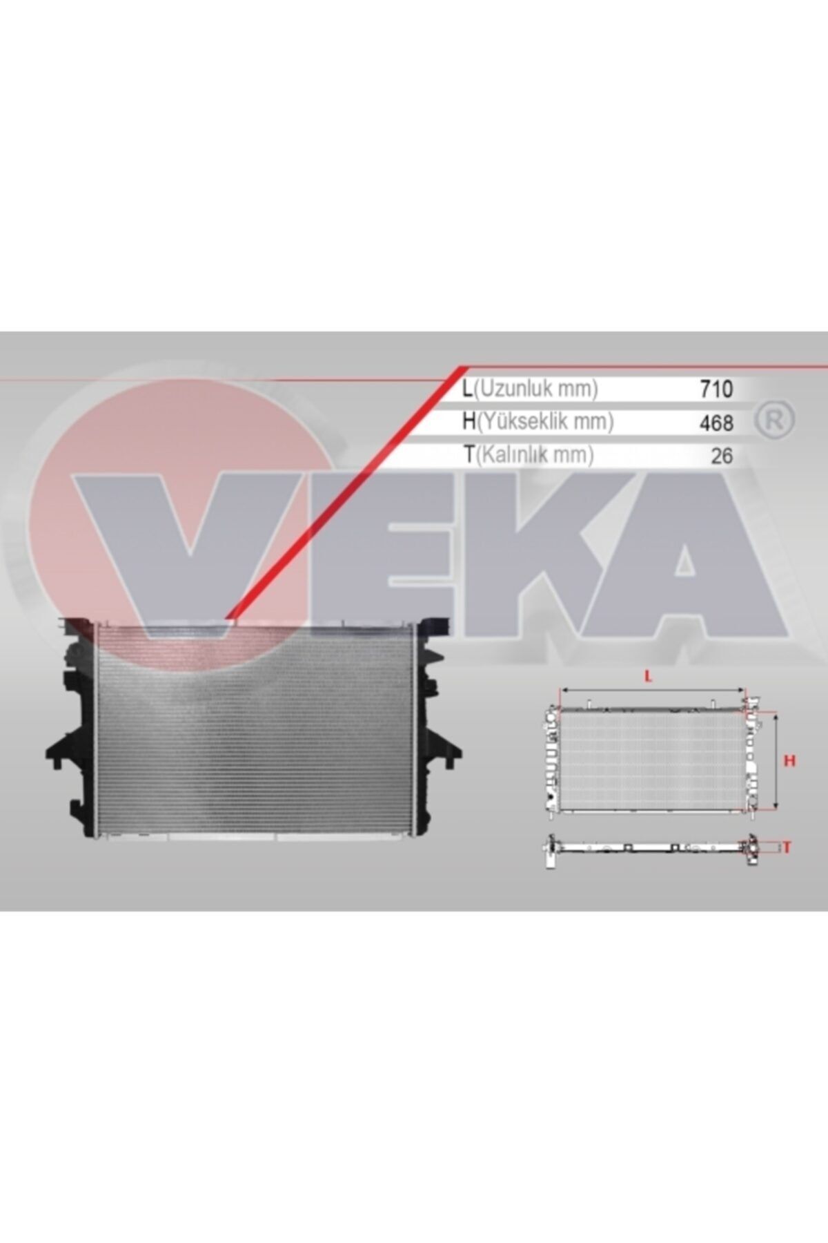 ÖZGÜÇYEDEK Su Radyatoru Brazıng Volkswagen Transporter Vı 2.0 Tdı M-t Ac+/- 2009-