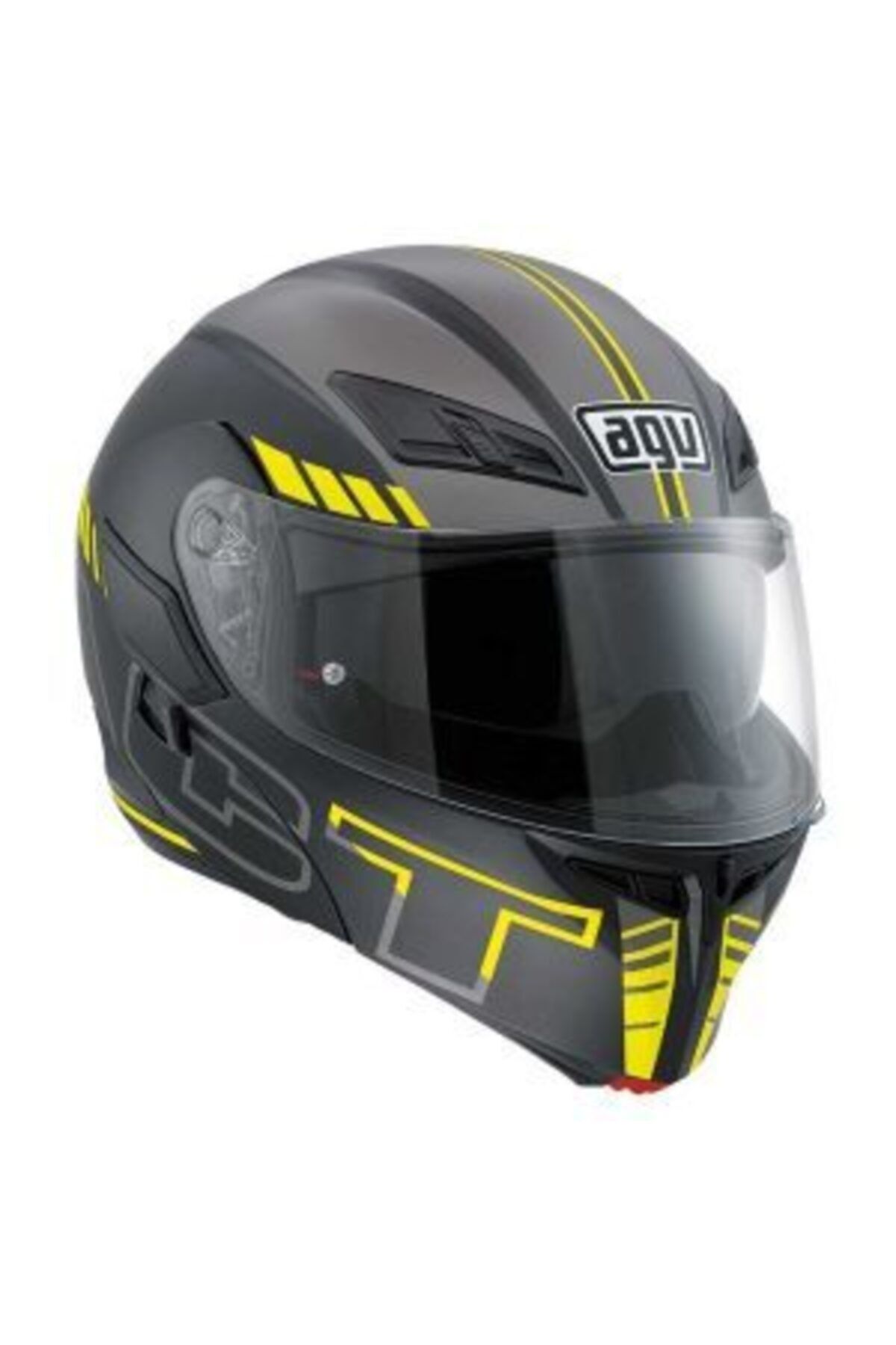 AGV Compact St Multi Plk Seattle Matt Black Yellow Çene Açilir Kask
