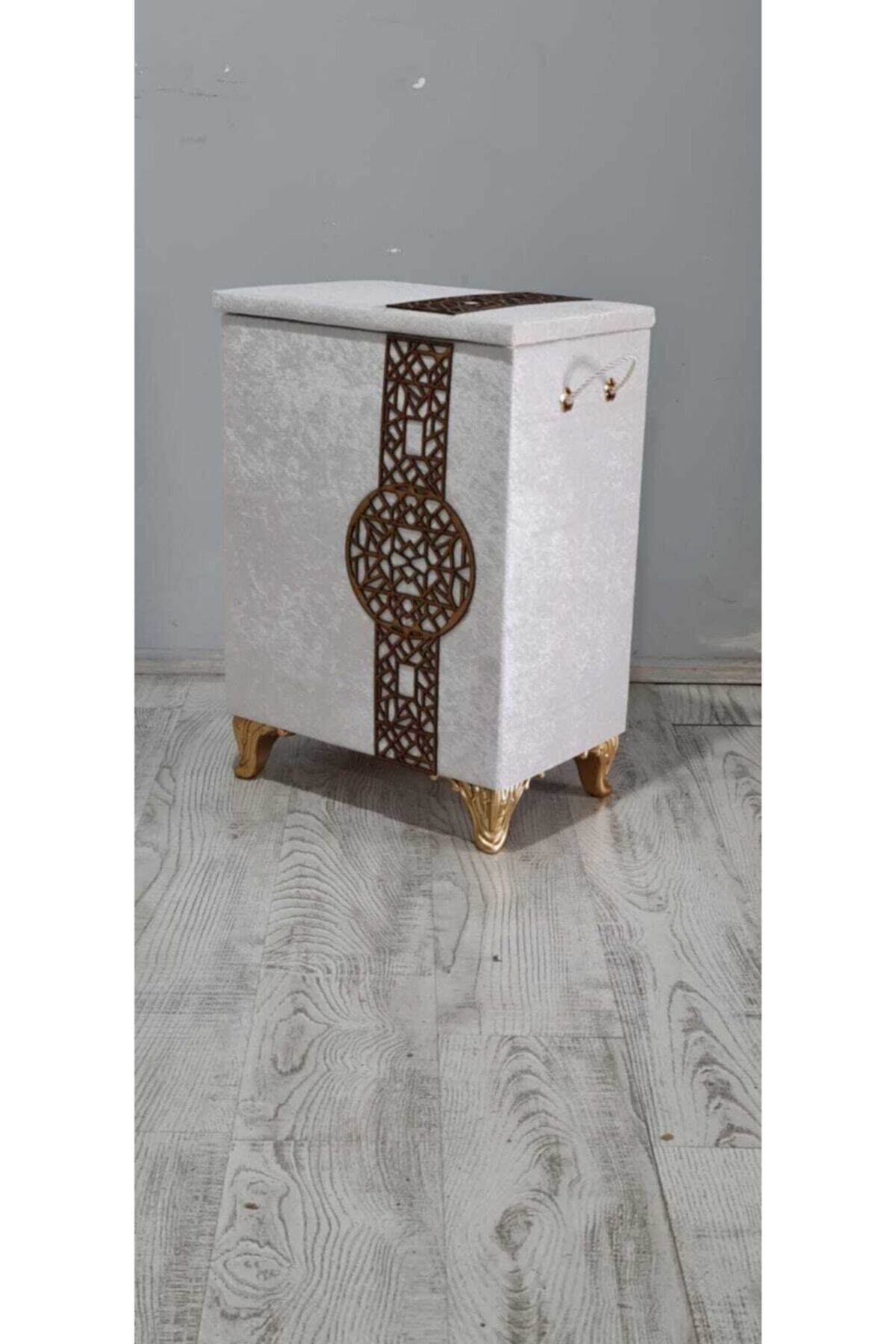 moddi home Çamaşır Sepeti Lazer Saat Krem