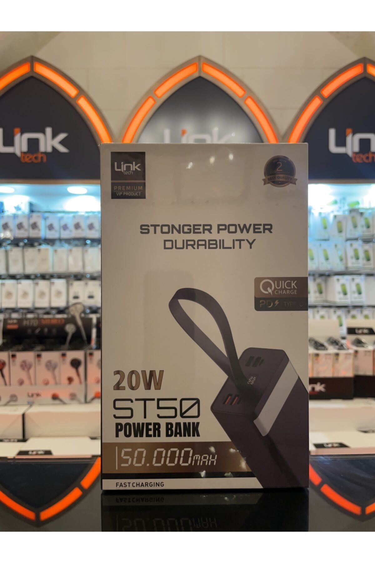 Link Tech St50 Fenerli 50.000 Mah Powerbank Tam Kapasite