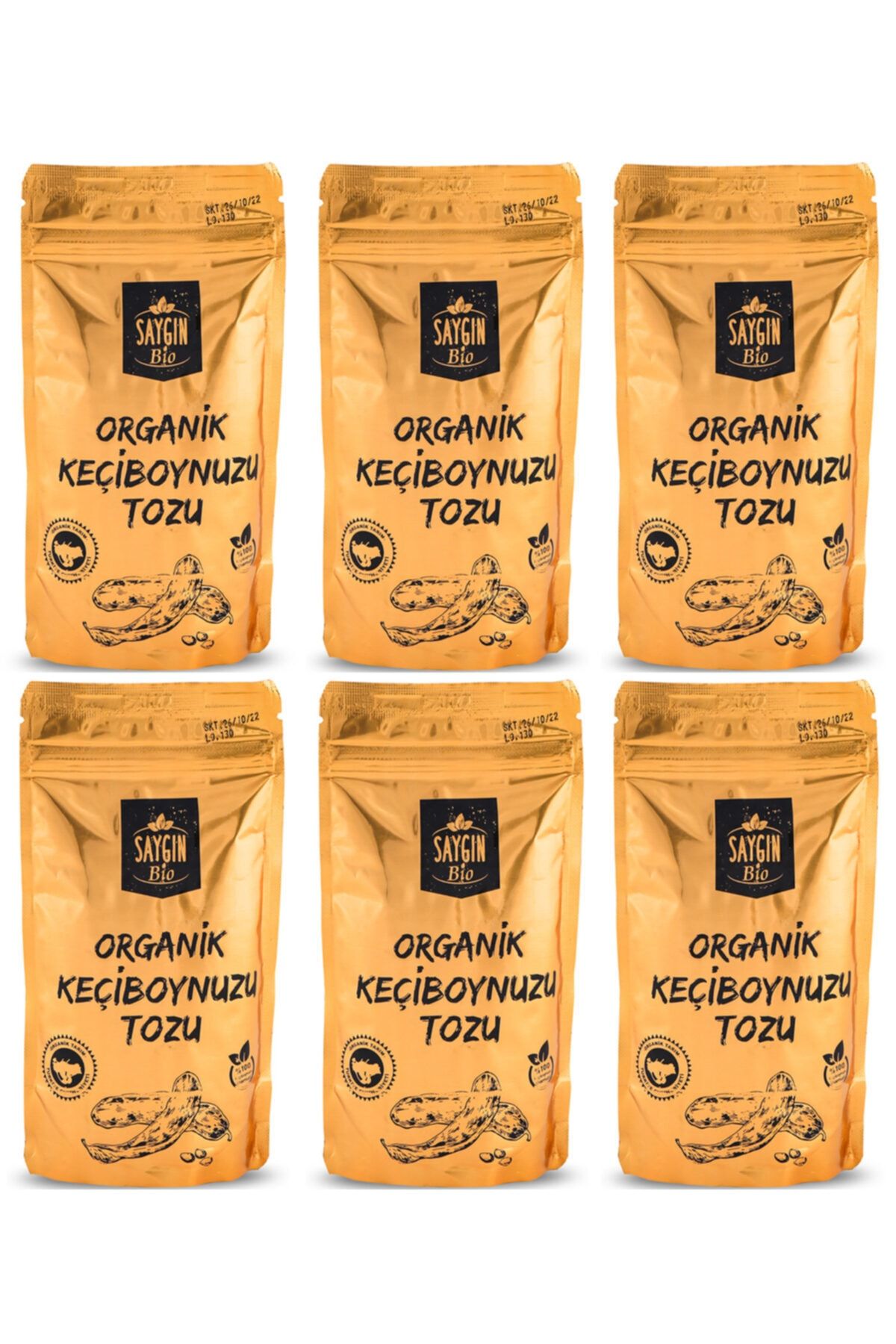 Saygın Tarihi Lezzetler Saygın Organik Keçiboynuzu Tozu 150 G 6'lı Avantaj Paketi