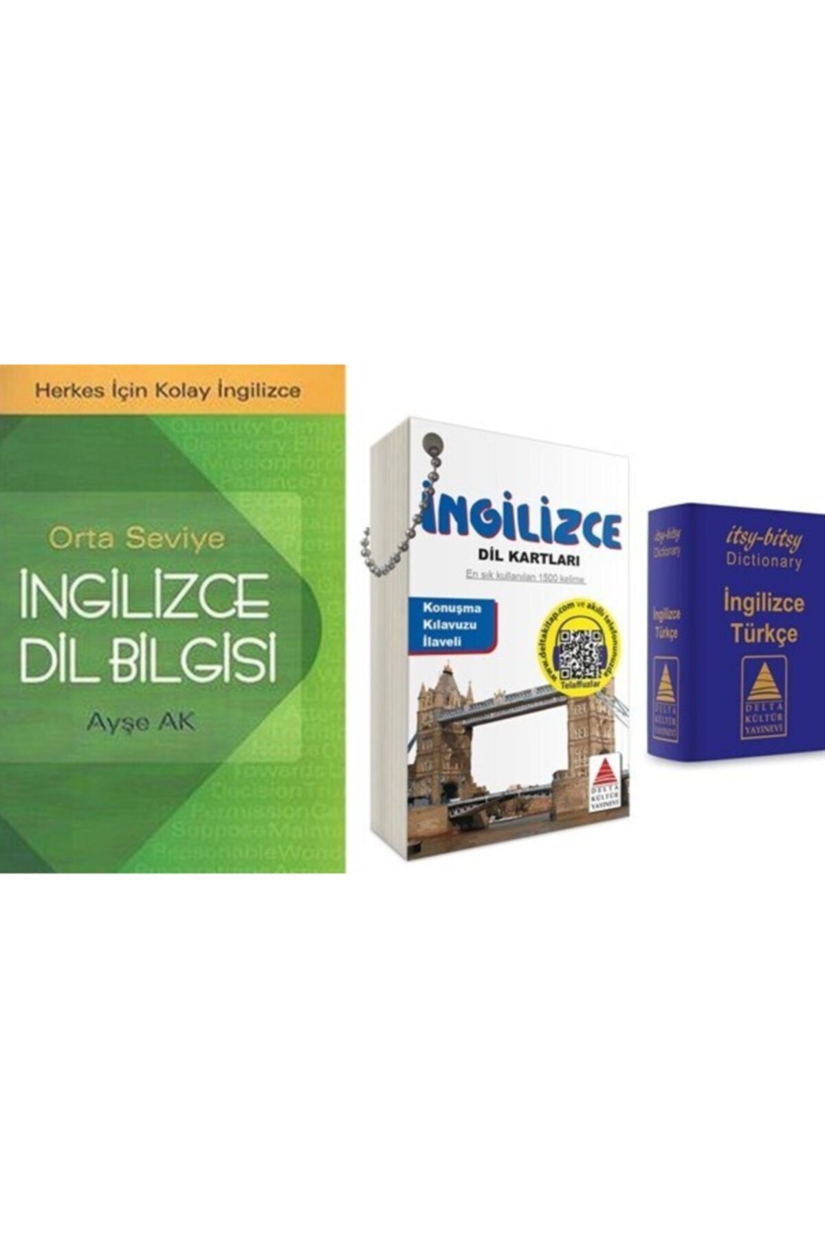 Delta Kültür Yayınları Ingilizce Orta Seviye Gramer Kitabı,delta Kültür Ingilizce Dil Kartı,delta Kültür Mini Sözlük