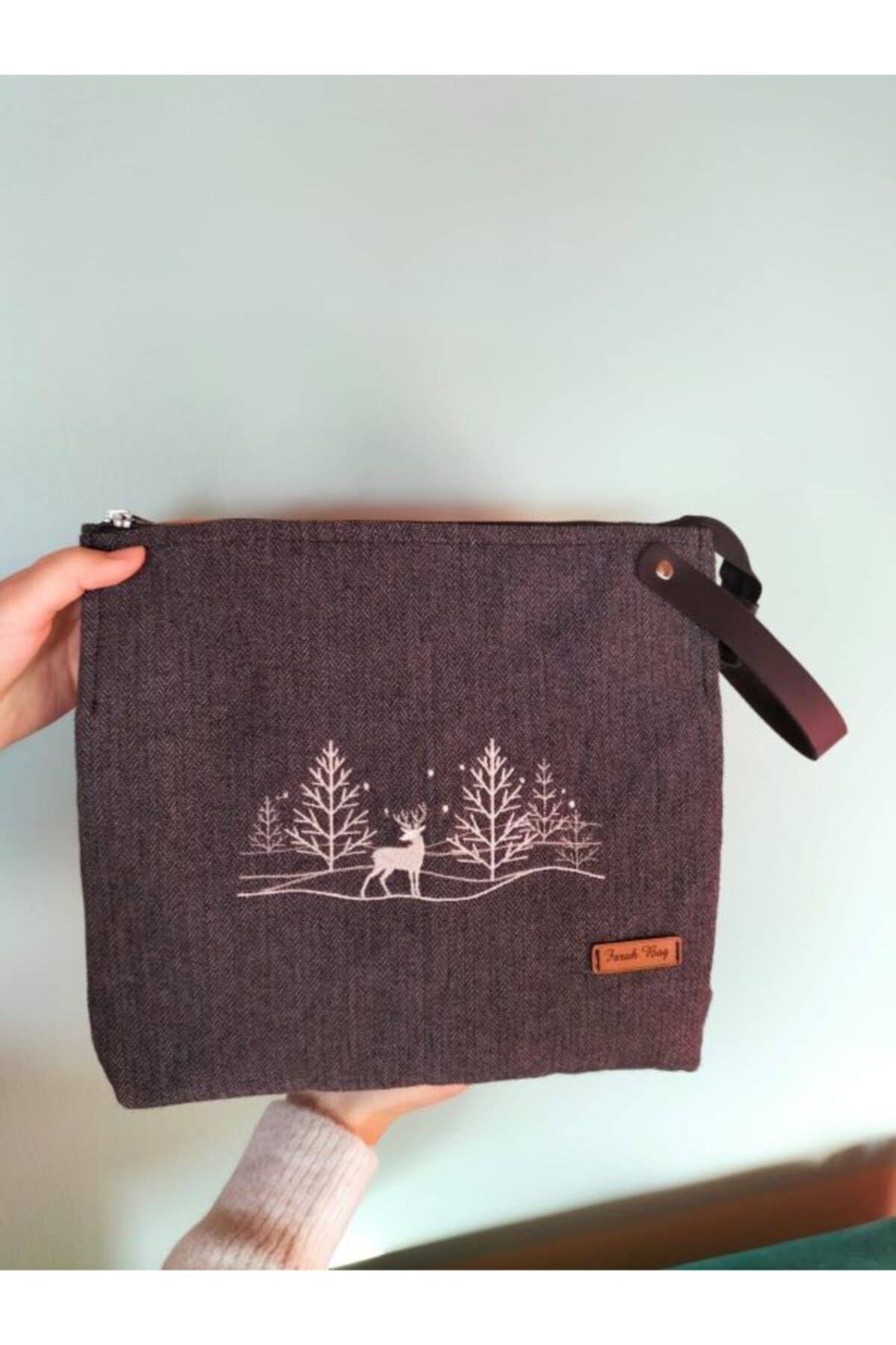 Farah Bag Kese Kağıdı Clutch Geyik
