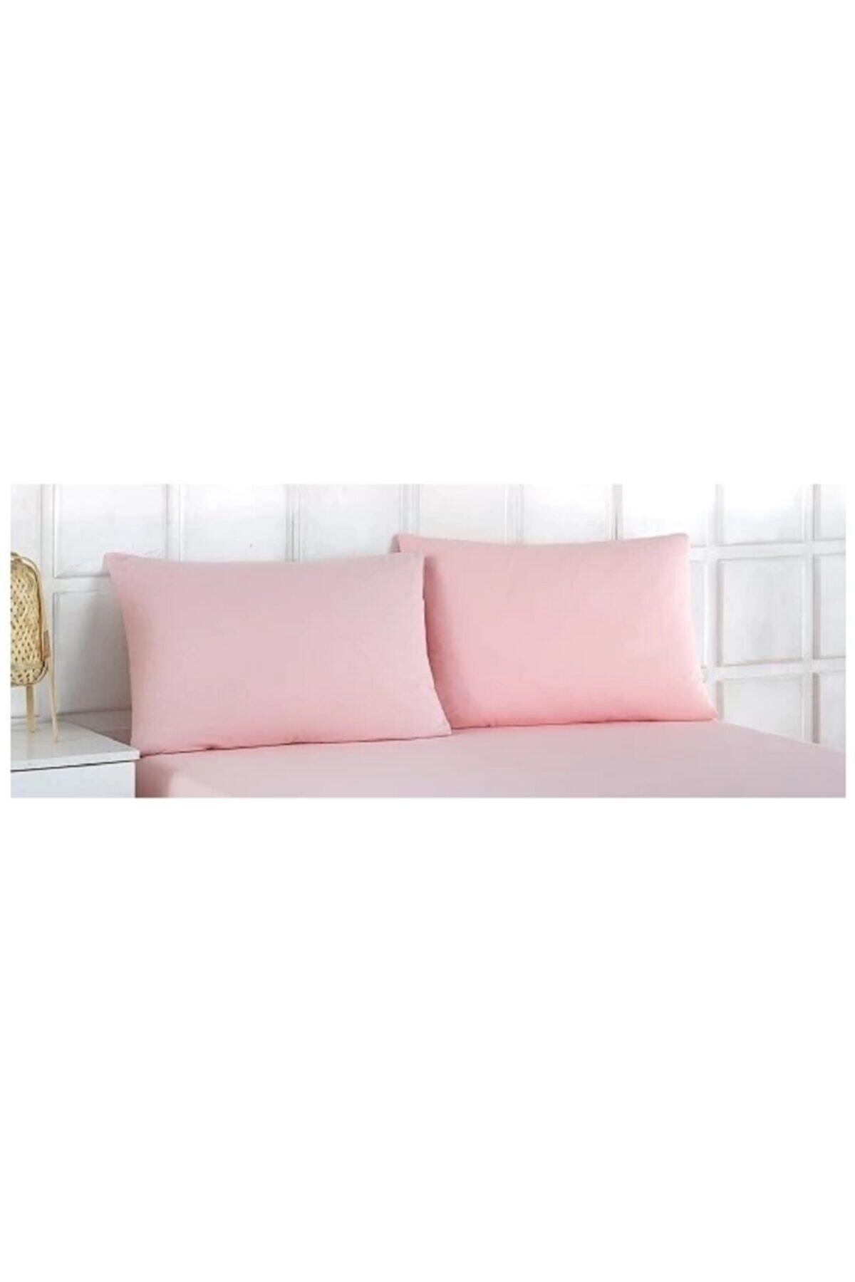 VentiSette 1 Adet Açık Pembe Pamuklu Kapaklı 50x70 Cm Yastık Kılıfı