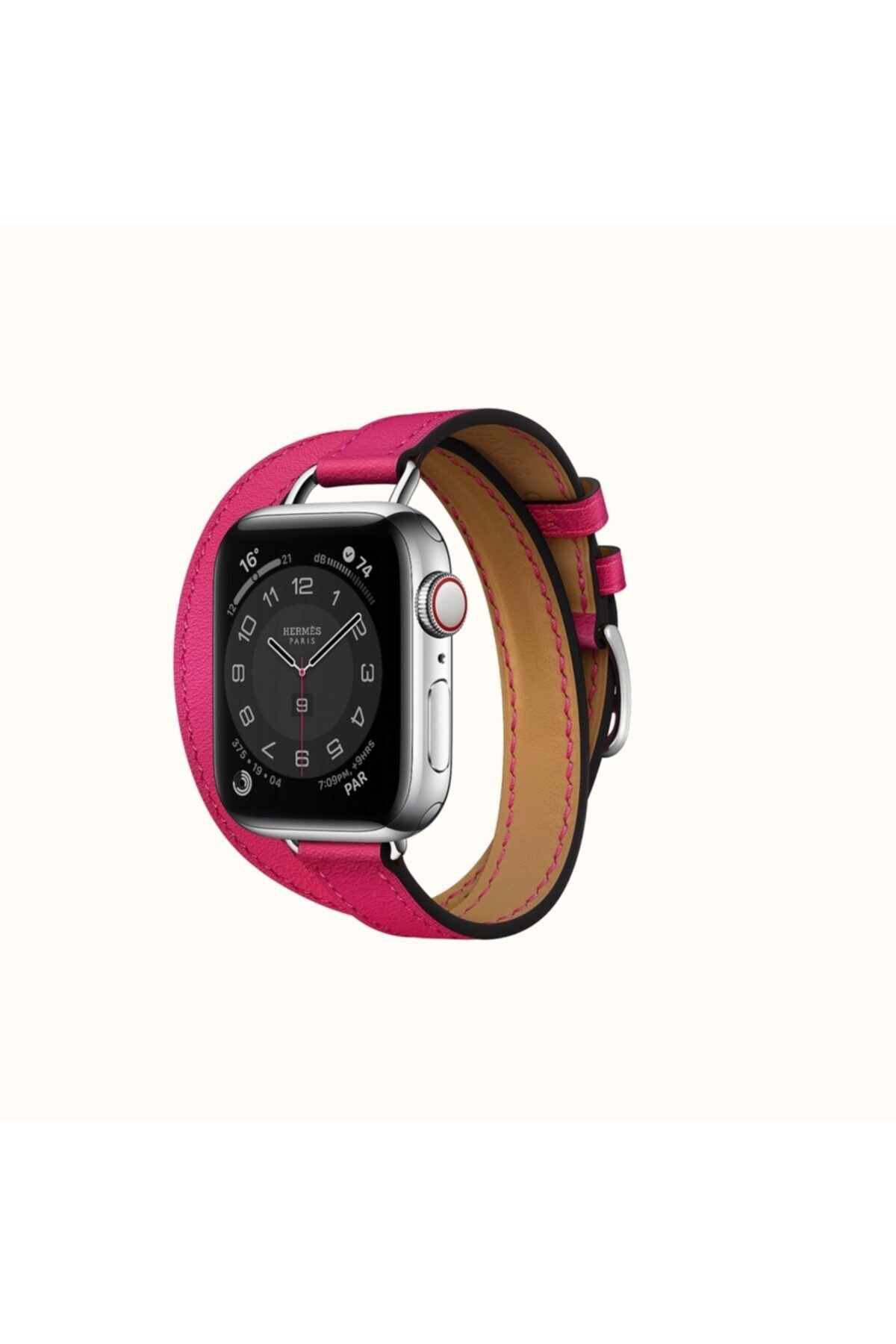 Teknoband Hermes Deri Kordon Double Tour Watch 38/40/41 Mm Uyumlu (logolu)