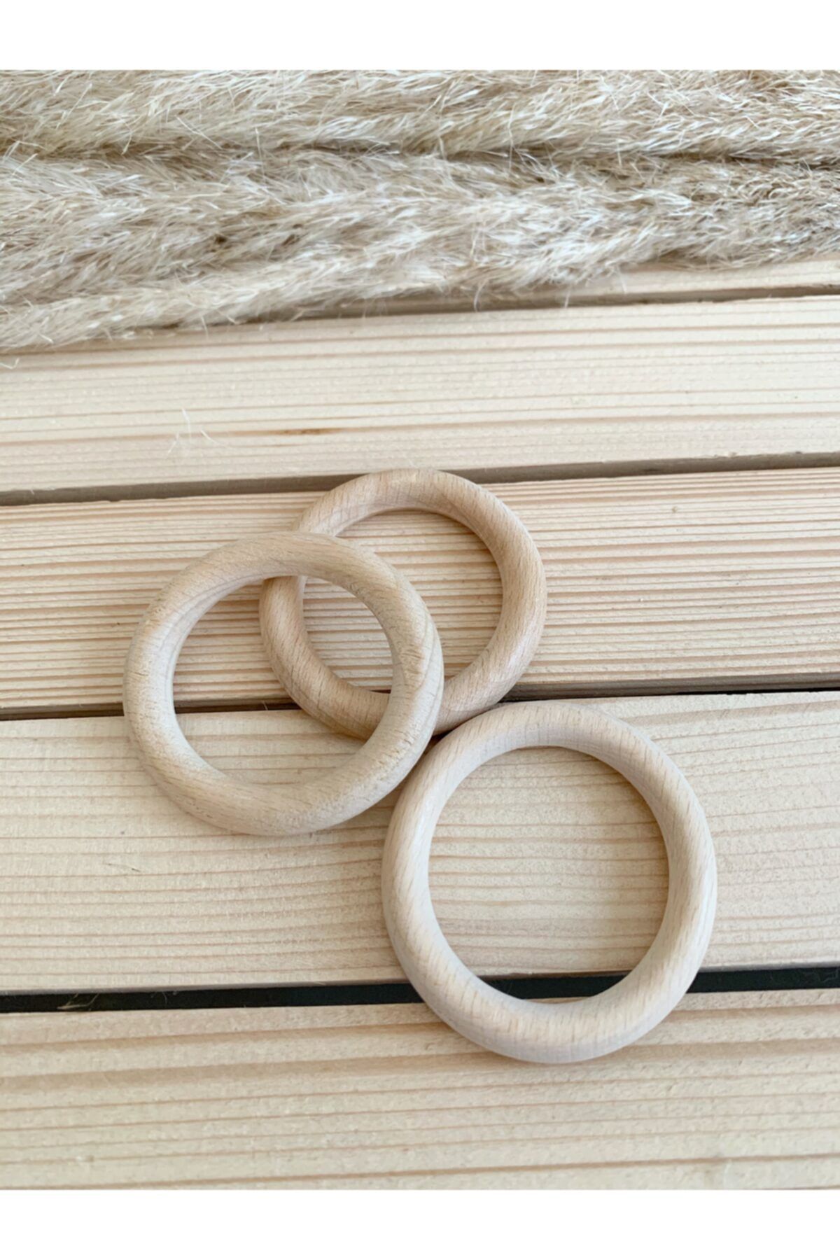 makrobel Diş Kaşıyıcı Peçetelik Ahşap Halka 7 Cm