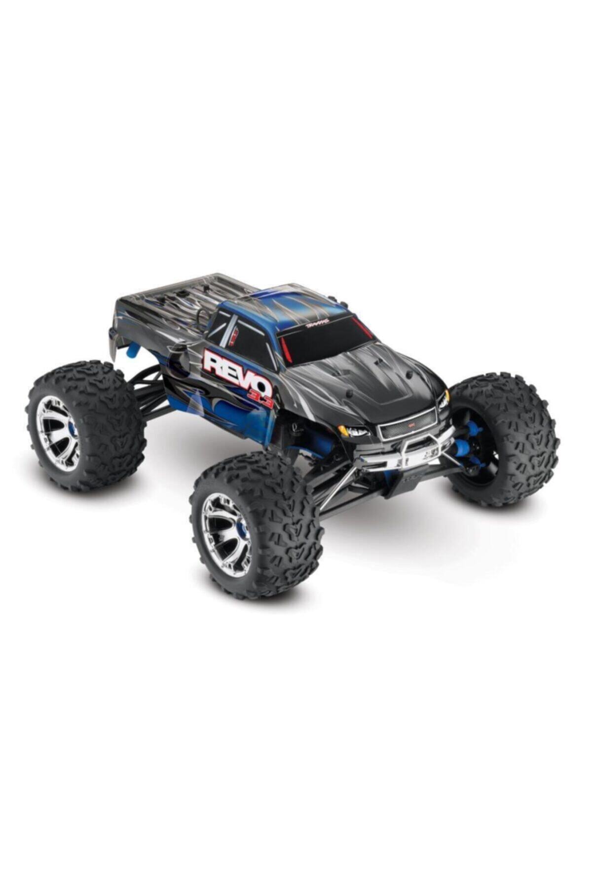 TRAXXAS Revo 3.3 4x4 Rtr 4wd 1/10 Monster Truck Tqi & Tsm Nitro Yakıtlı Rc Arazi Model Araba Mavi