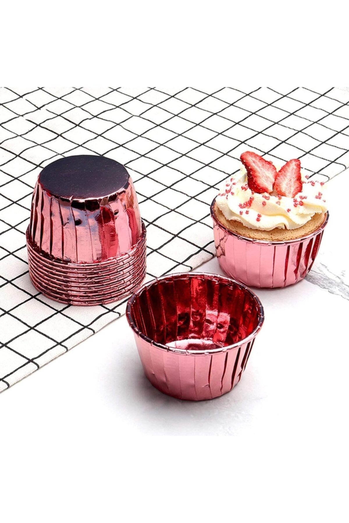 Pastaland Cupcake Muffin Suffle Kek Kapsülü Parlak Pembe 20 li