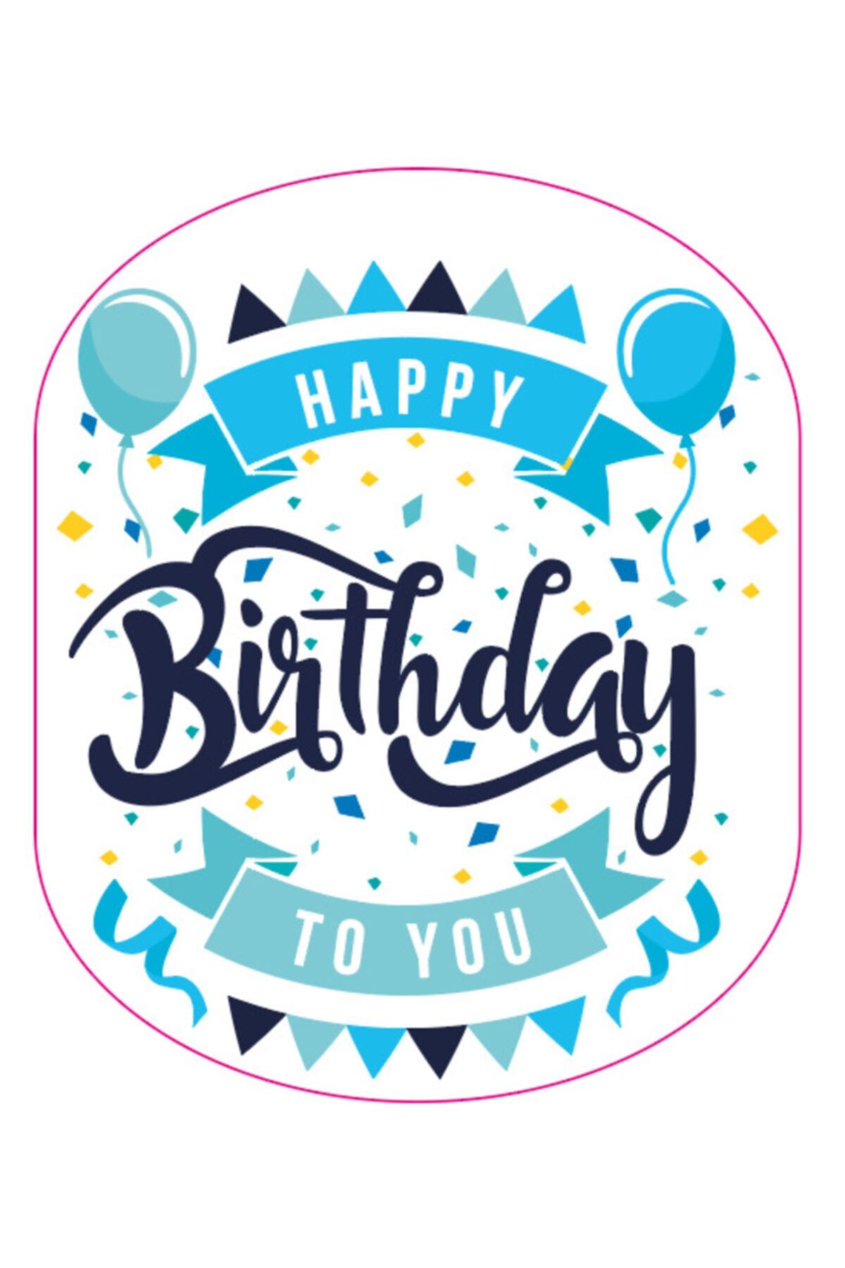 Bir Baskım Var Happy Bırthday Etiket Erkek