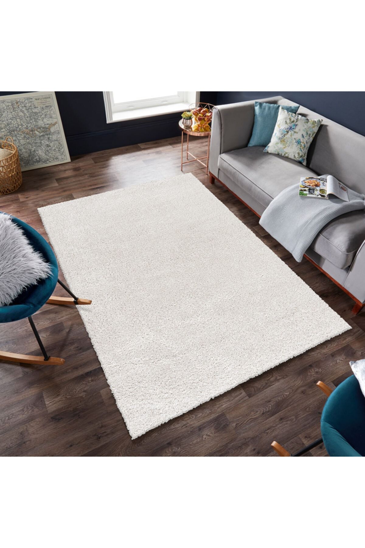 Estiva Home Coco Modern Shaggy Oda Halısı 0221xa Krem