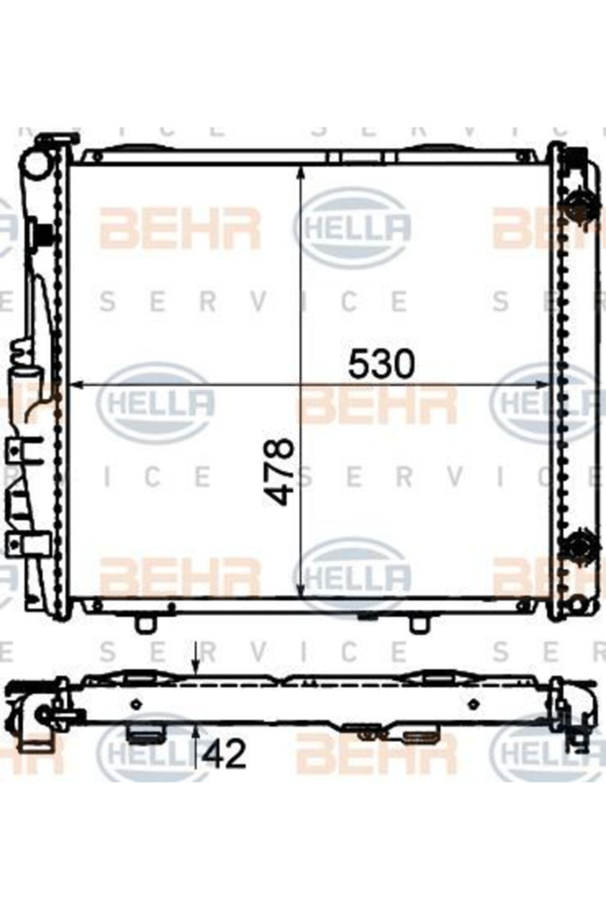 ÖZGÜÇYEDEK Motor Su Radyatoru (klımalı) W124 8693 S124 8692 C124 9397 A124 9398