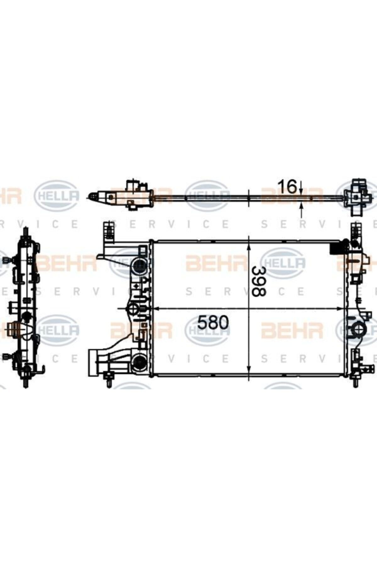 ÖZGÜÇYEDEK Motor Su Radyatoru M,t Cruze F16d Astra J A14xel A14xer A16xer