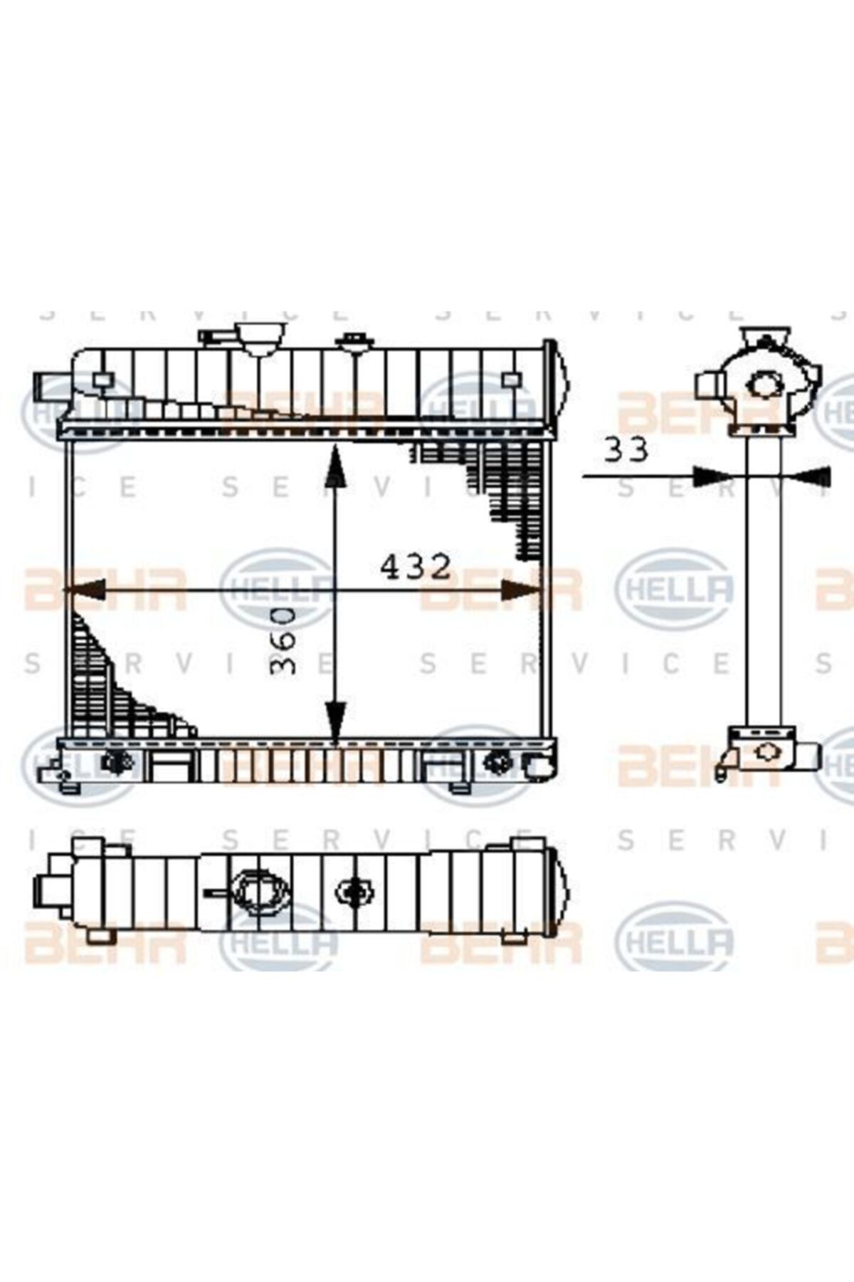 ÖZGÜÇYEDEK Motor Su Radyatoru (m111, Klımasız) W202 9300 S202 9601 W210 9702 S210 9600