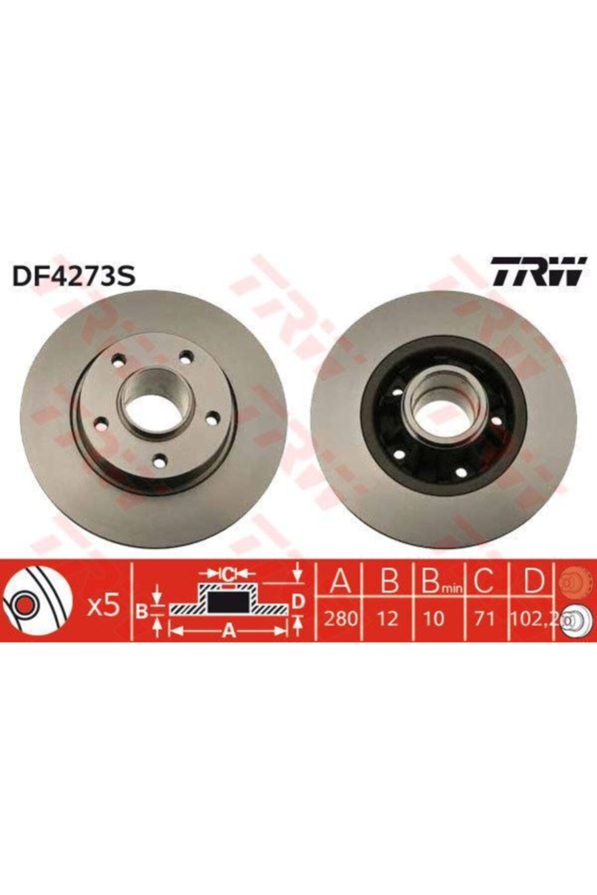 ÖZGÜÇYEDEK Arka Fren Aynası (dıskı) Trafıc Iı Vıvaro Iı Prımastar 1,9dcı / 2,0dcı (5 Bıjon)