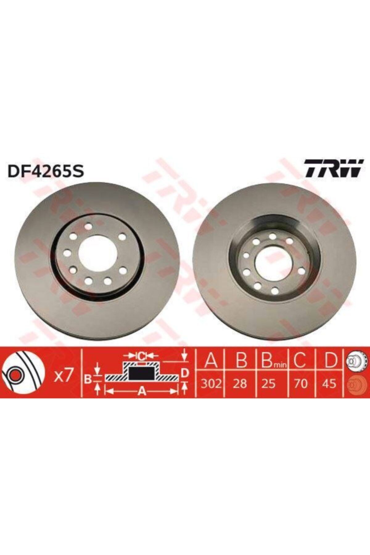 ÖZGÜÇYEDEK On Fren Dıskı Havalı Vectra C 2,0t 16v / 2,2 03 / 03vectra C Gts 2,0t 16v / 2,2