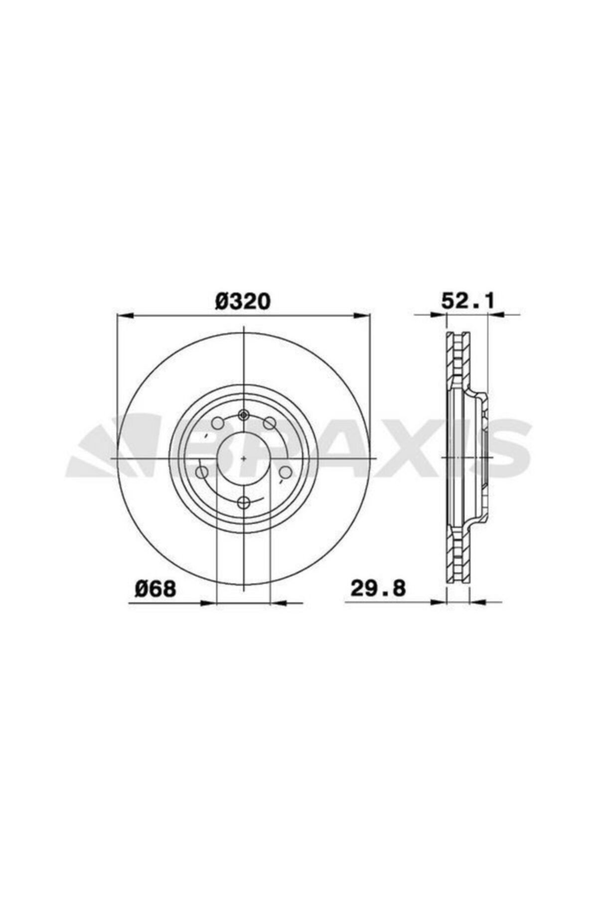 ÖZGÜÇYEDEK On Fren Dısk Aynası Havalı Sag Sol Audı A4 A5 Q5 (320x30mm) 08