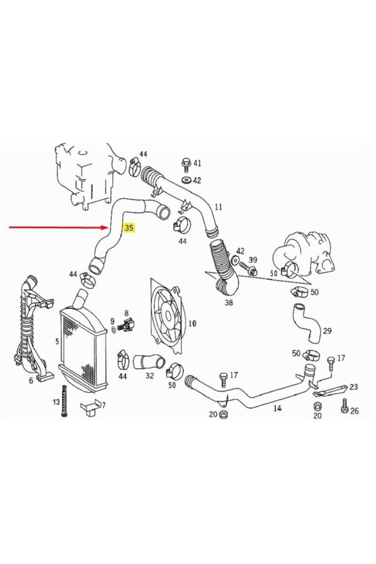 ÖZGÜÇYEDEK Turbosarj Hortumu Ust V-class 638/2 9903 Vıto 9903