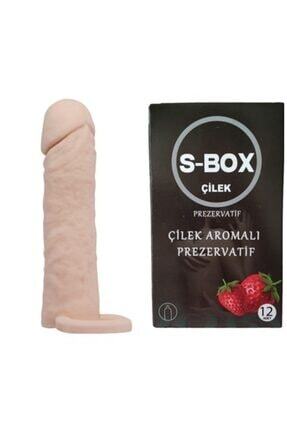 Çilek Aromalı Prezervatif 5 cm Uzatıcı Dolgulu Penis Kılıfı Seti Image 0