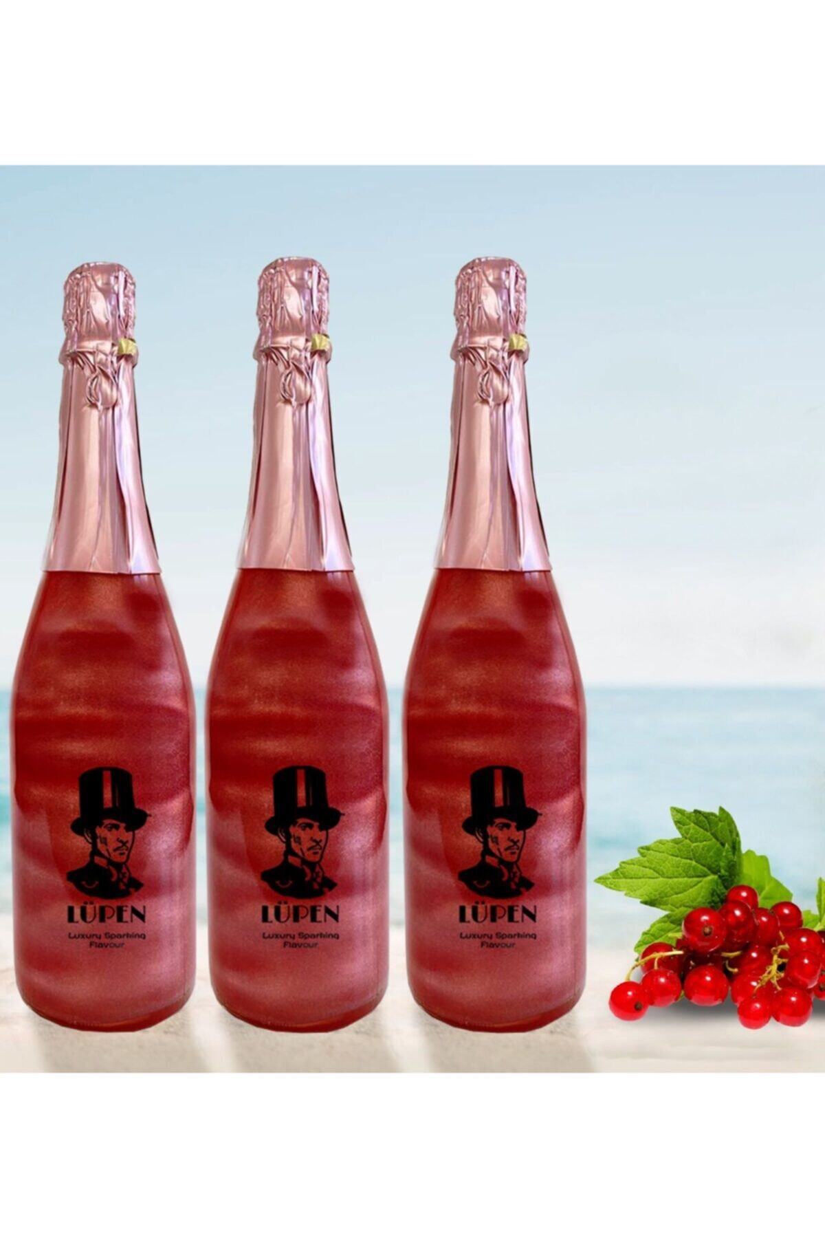 Lüpen Simli Lux Frenk Üzümü Aromalı 750 Ml Alkolsüz Gazlı İçecek 3 Adet