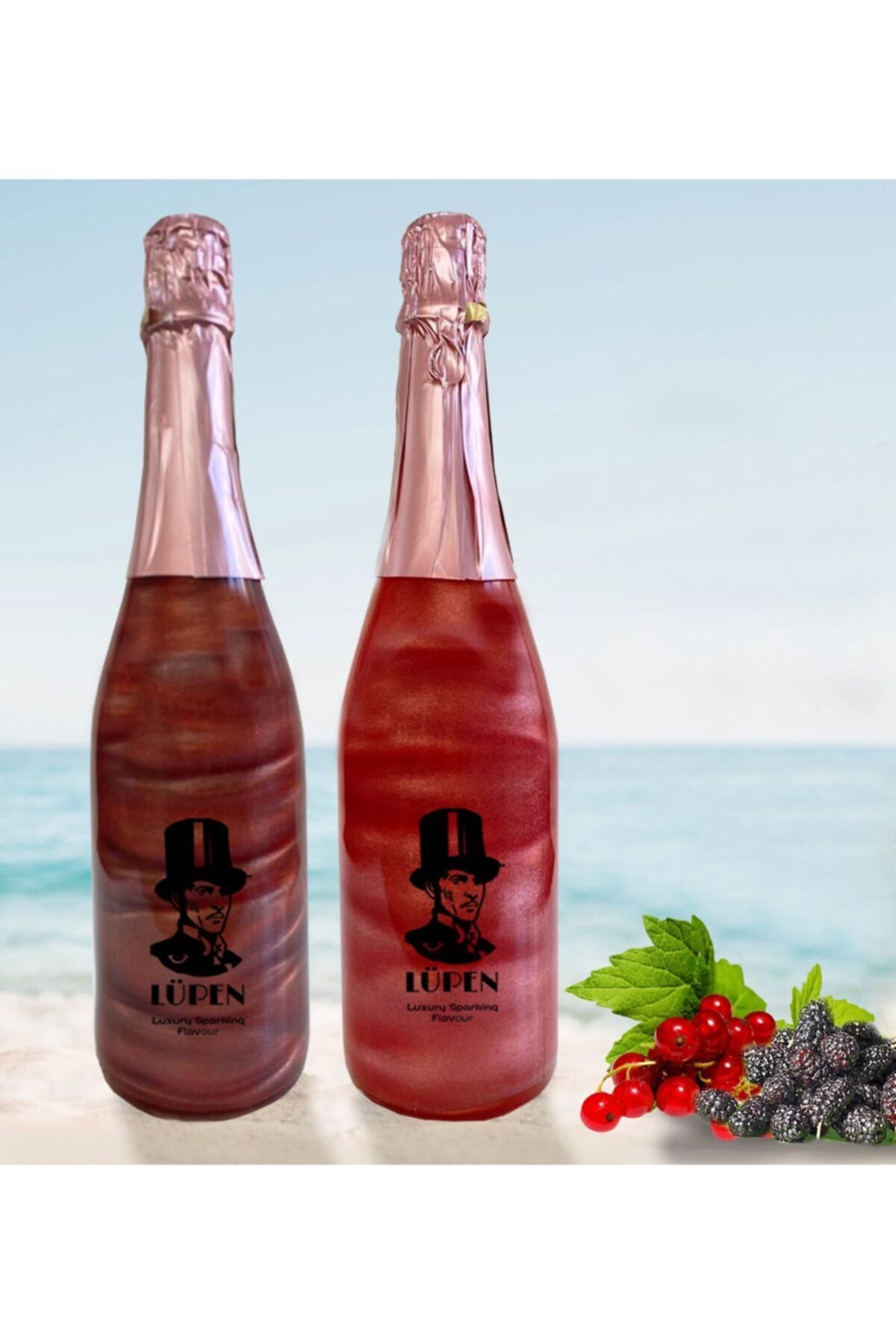 Lüpen Simli Lux Frenk Üzümü Aromalı 750 Ml Alkolsüz Gazlı İçecek 2 Adet