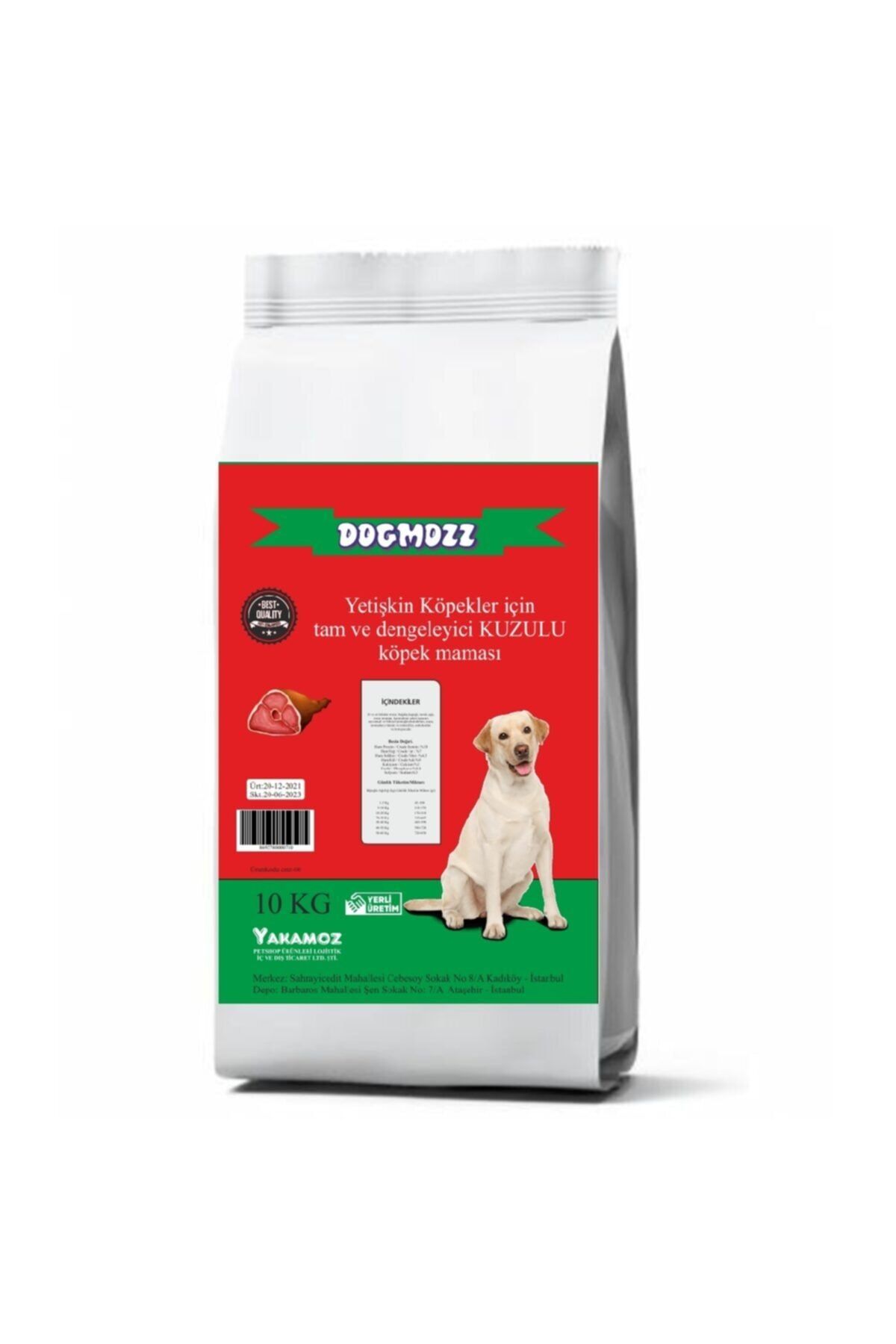 DogMozz Kuzulu Köpek Maması 10 Kg