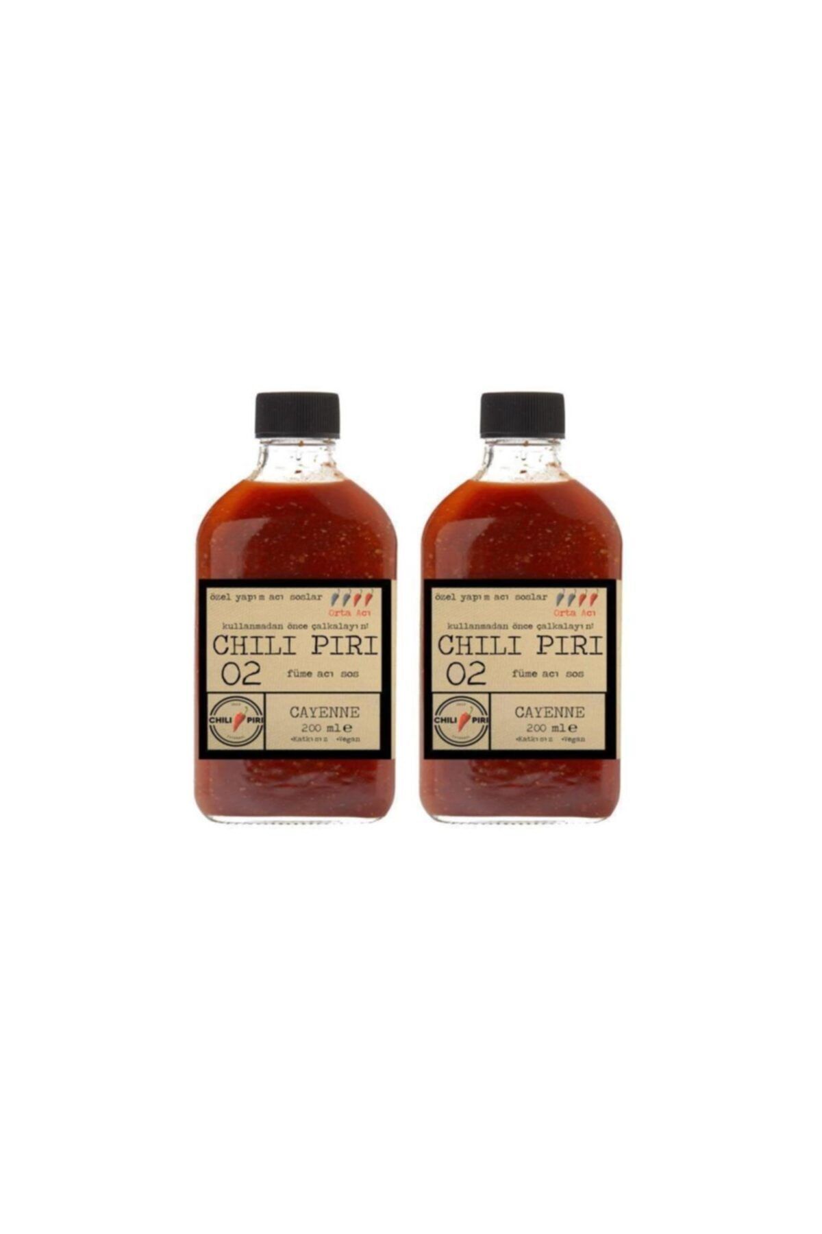 CHİLİ PİRİ Füme Acı Sos No:2 200 Ml - 2'li Set