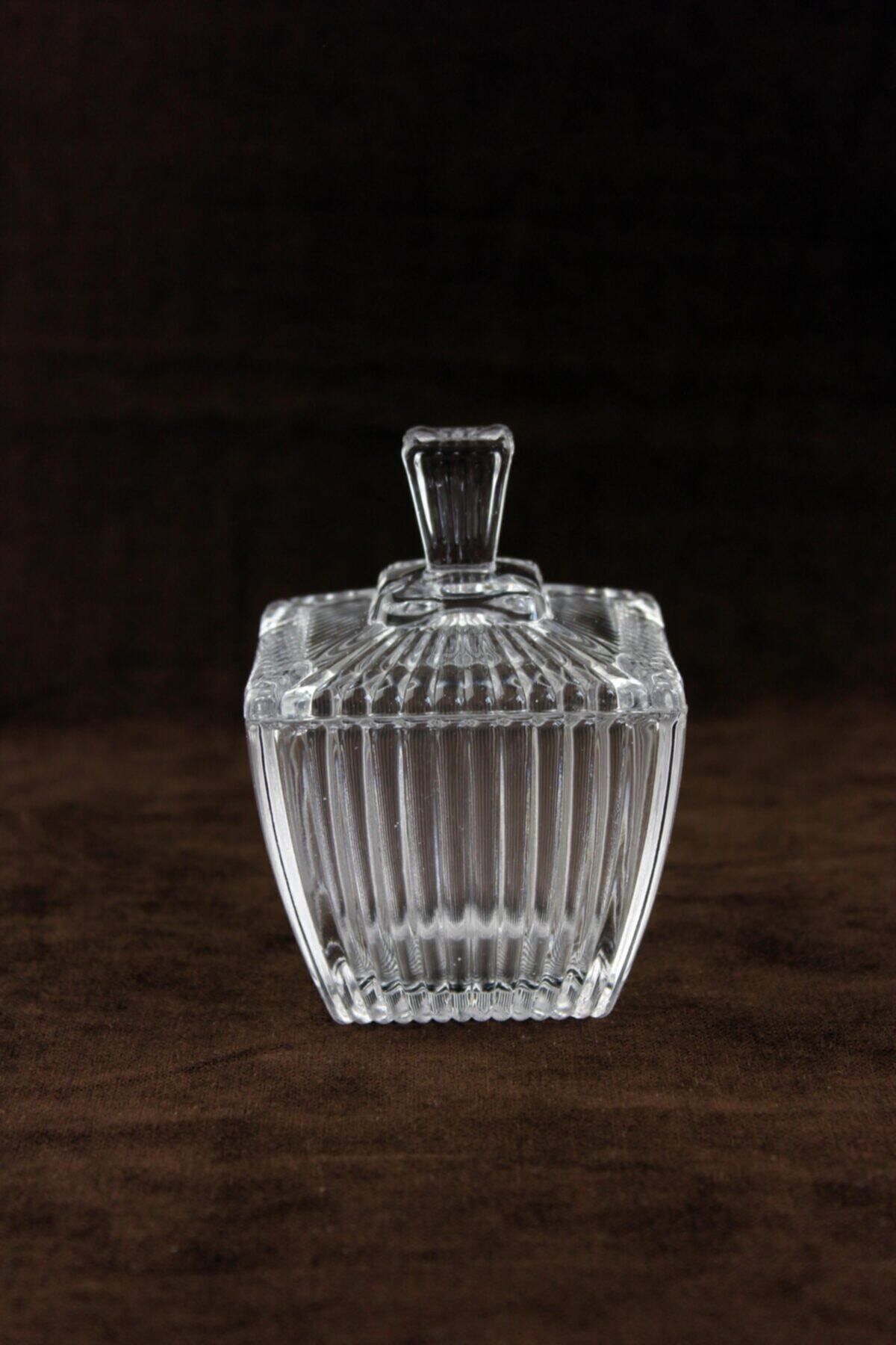 Wow Home Kristal Cam Şekerlik 8cm*8cm - Kristal Cam Lokumluk