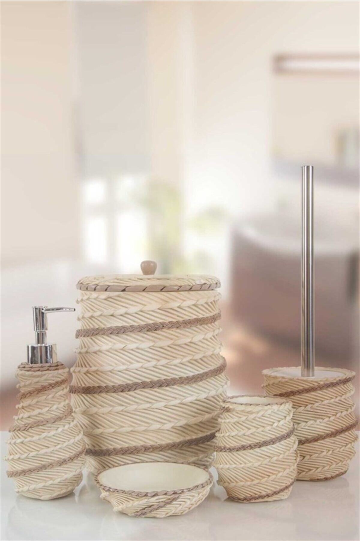 DND Concept Marva Krem 5 Parça Banyo Seti