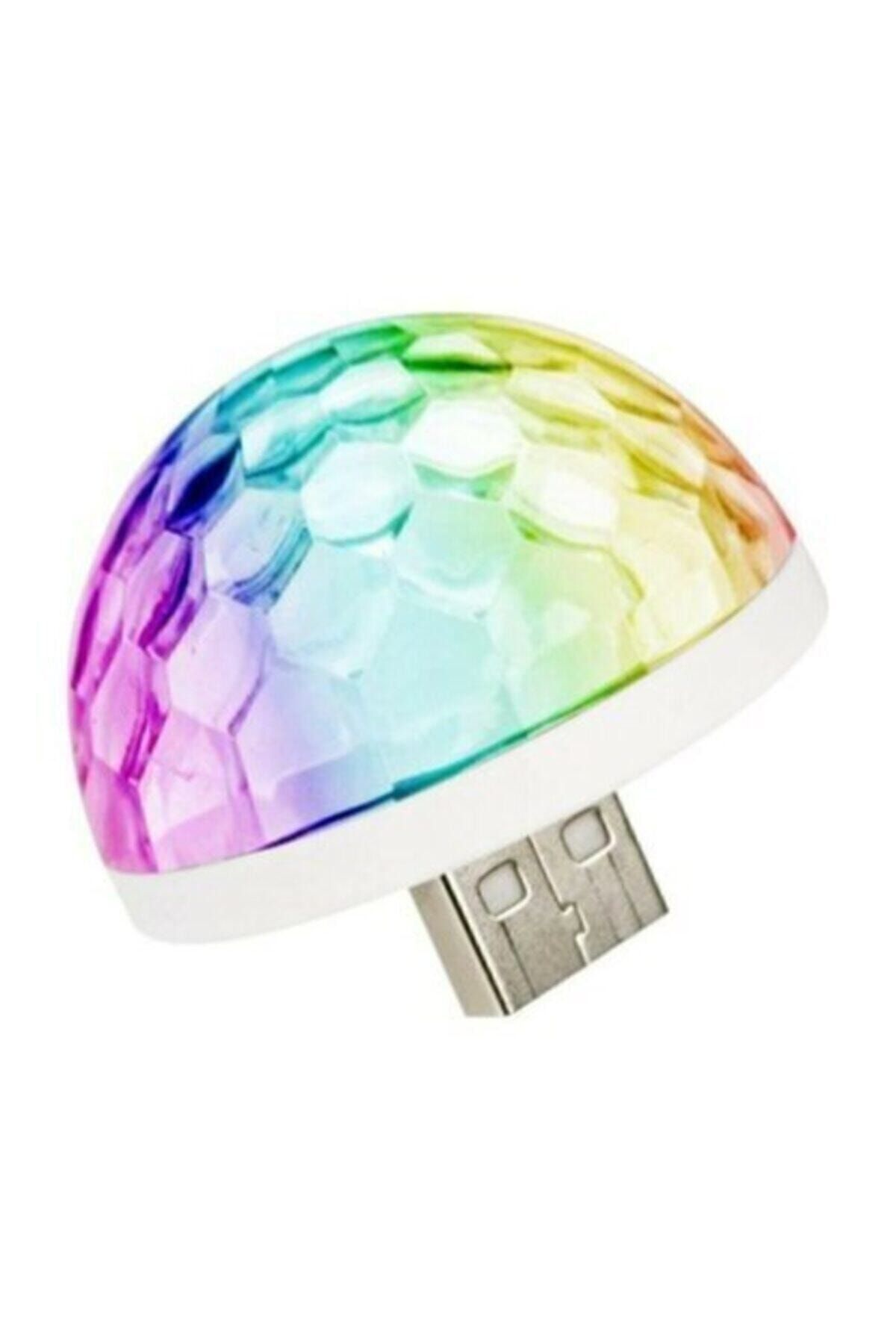 Ledim Müziğe Ve Sese Duyarlı Usb Girişli Araç Içi Mini Disko Topu Parti Android