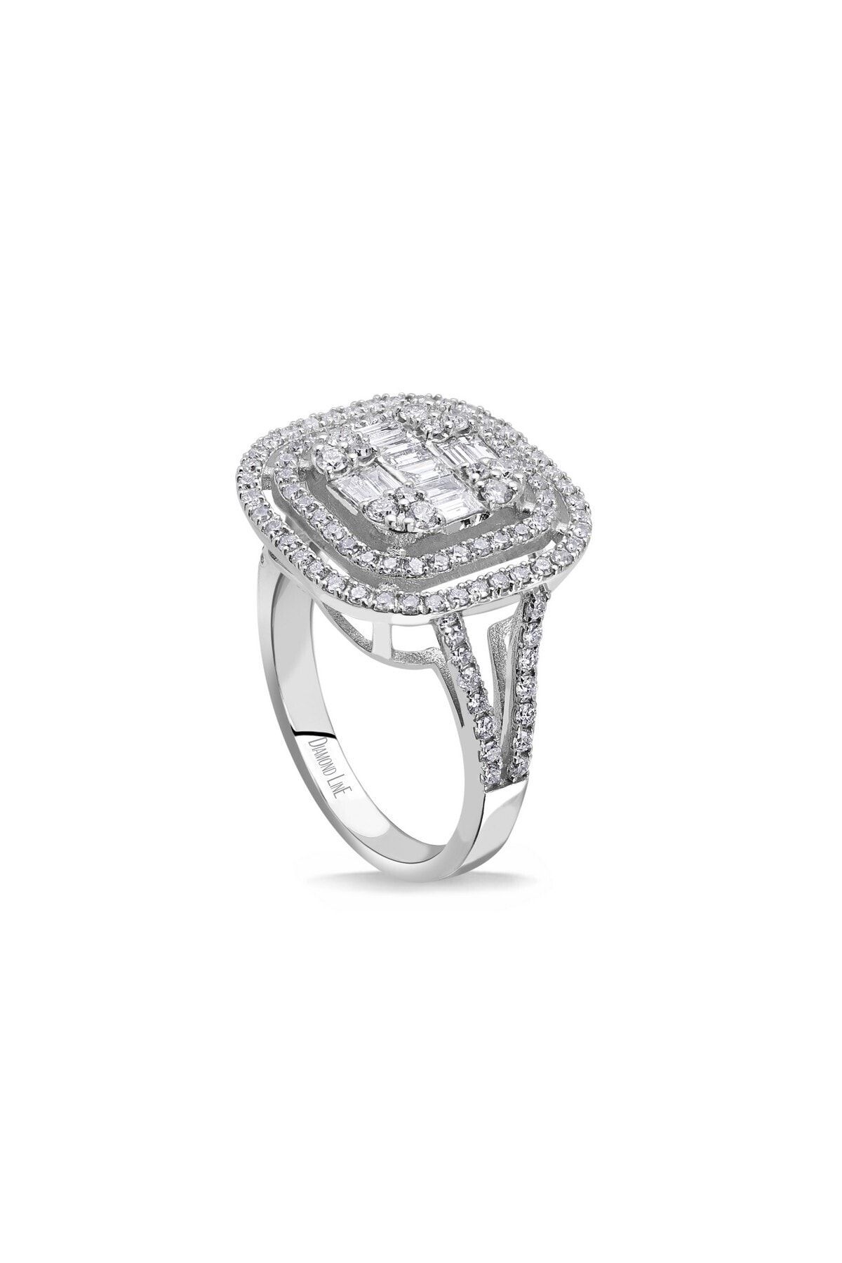 Diamond LineGülaylar 0,99 Karat Pırlanta Baget Yüzük