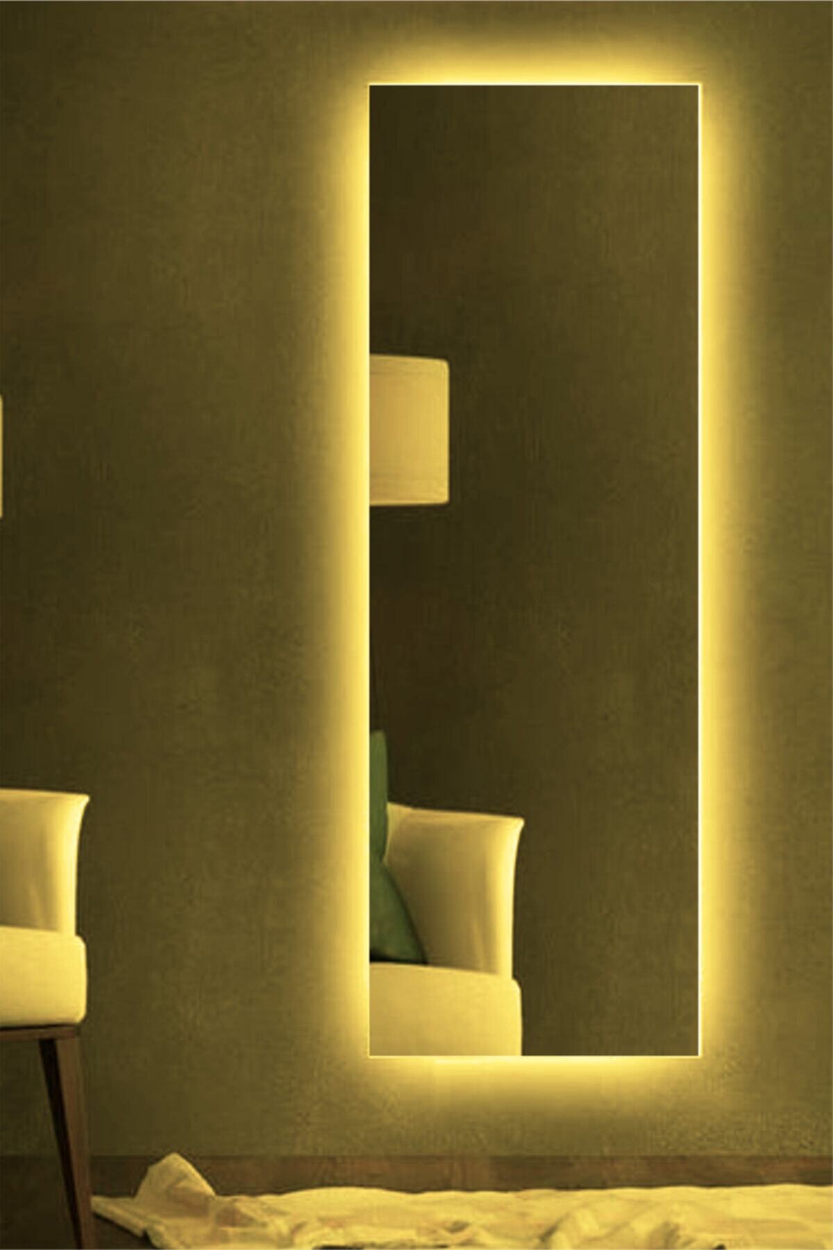 KaraçamDekor Gün Işığı Led Işıklı 123 X 43 Cm Boy Aynası