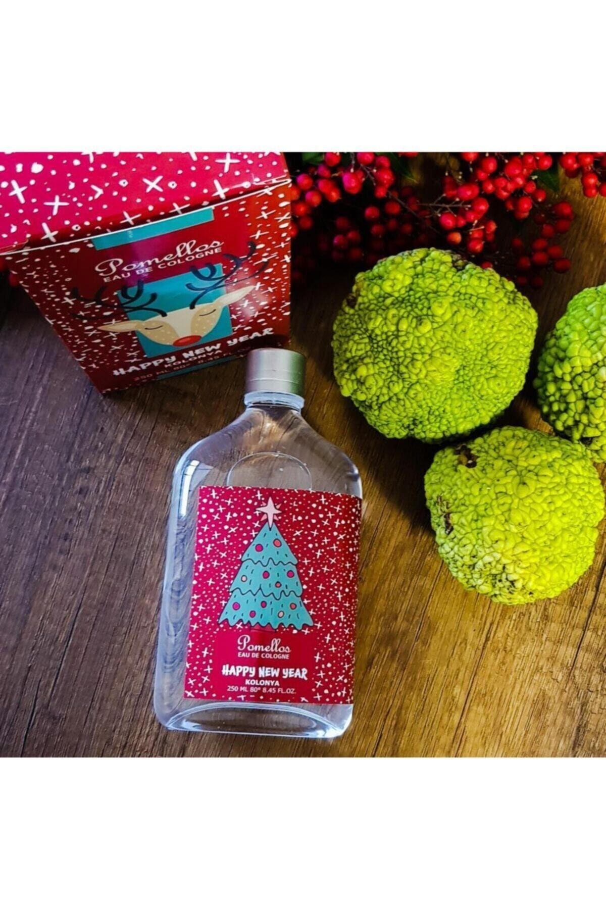 Pomellos Kolonya- Happy New Year (250 Ml, 80 Derece, Cam Şişe)