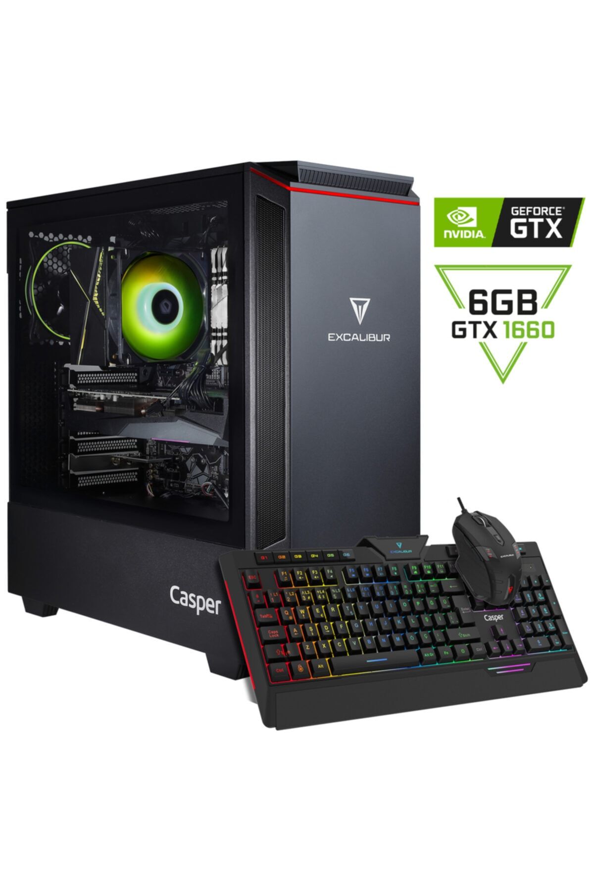 Casper Excalibur E60c.114f-bvj0x-0hc Intel Core I5-11400f 16gb 500gb Nvme Ssd 6gb Gtx 1660 F.dos Hava S.
