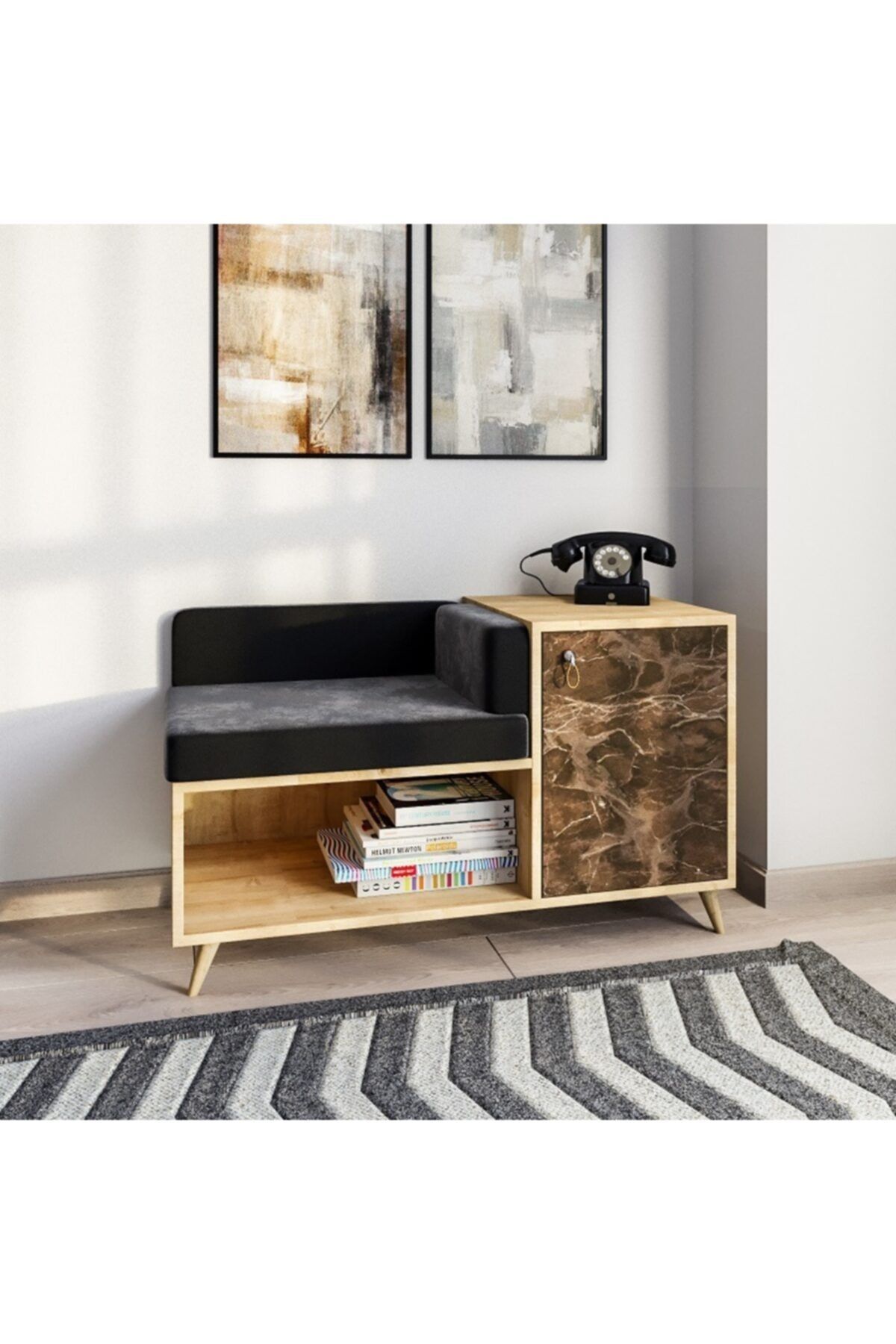 decorloger Anzer Puflu Oturaklı Ayakkabılık