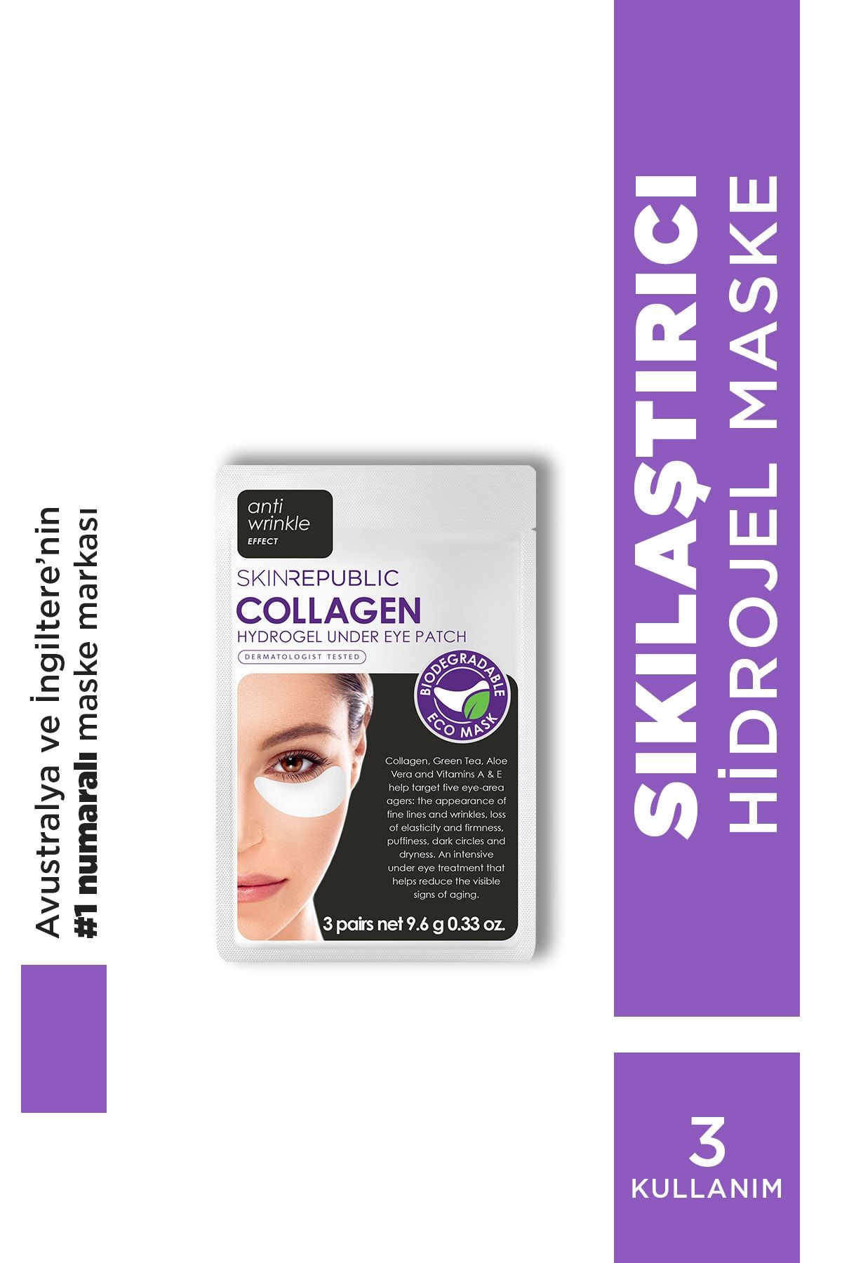 Skin Republic Skın Republıc Collagen Göz Altı Maskesi 18 gr