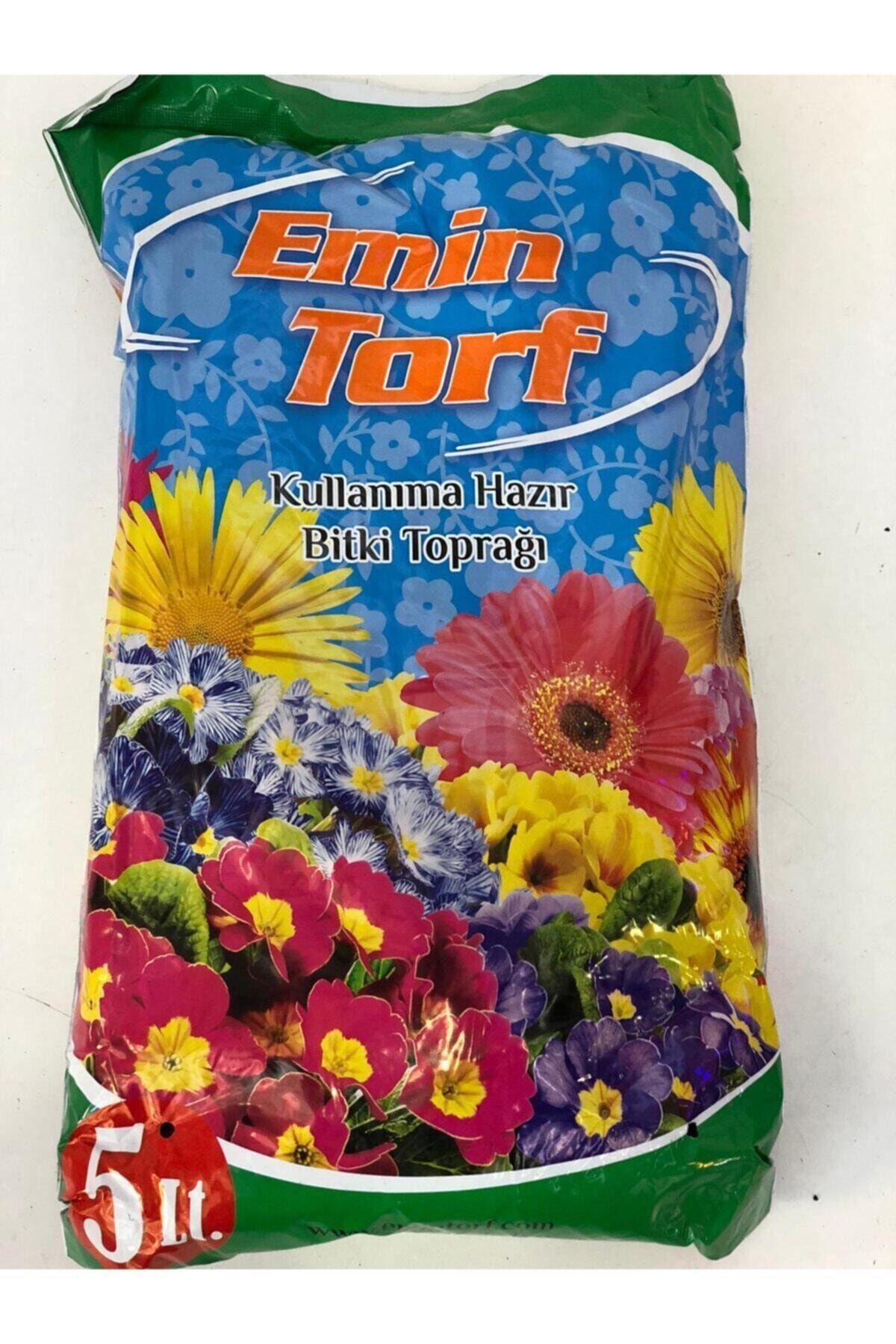 emin torf Kullanıma Hazır Organik Saksı Çiçek Bitki Toprağı  5 lt