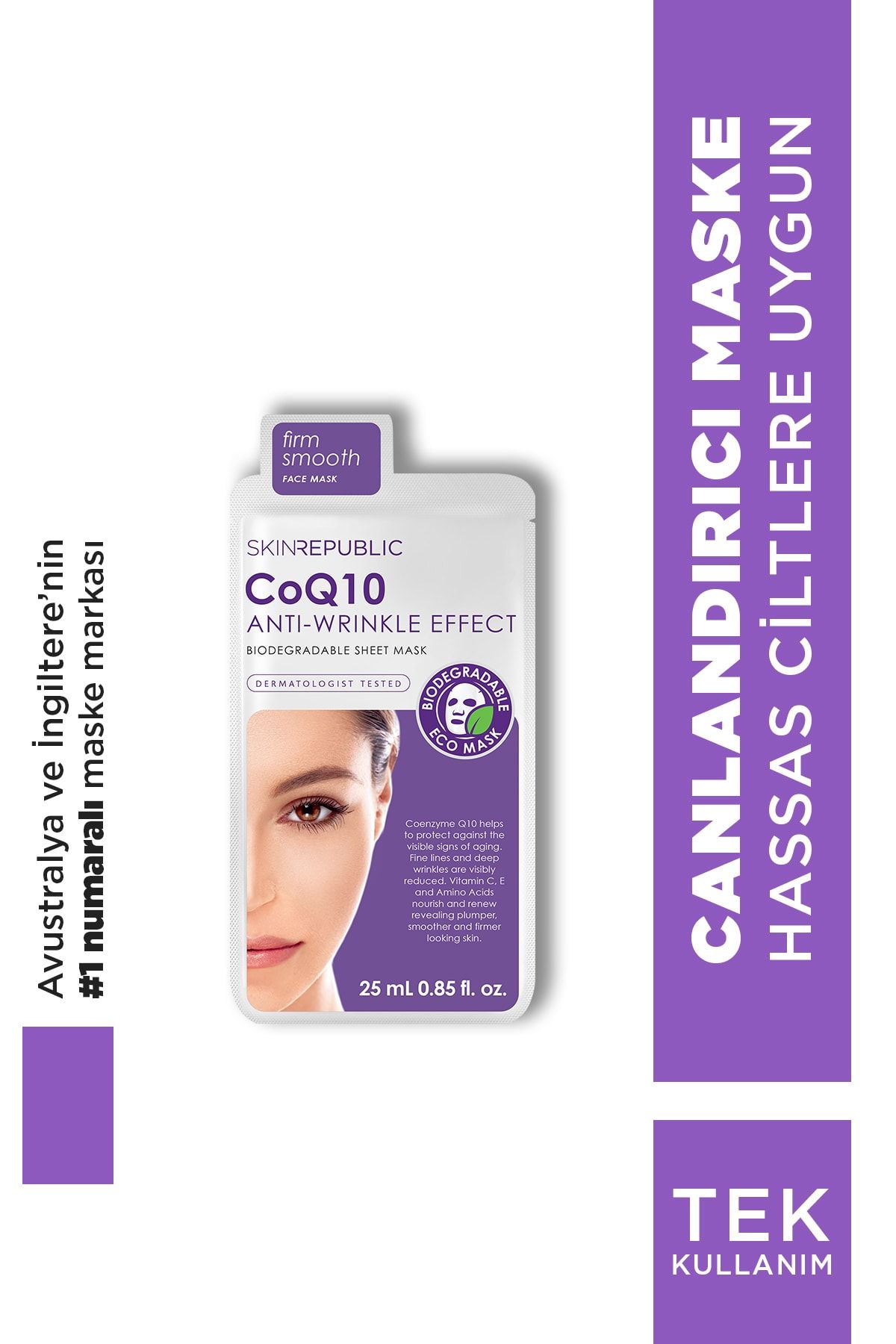 Skin Republic Koenzim Q10 Ve Havyar Özlü Yüz Maskesi 25 Ml