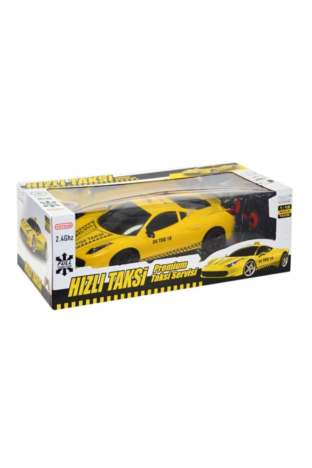 Toysan Kumandalı Şarjlı 1:12 Hızlı Taksi Aracı