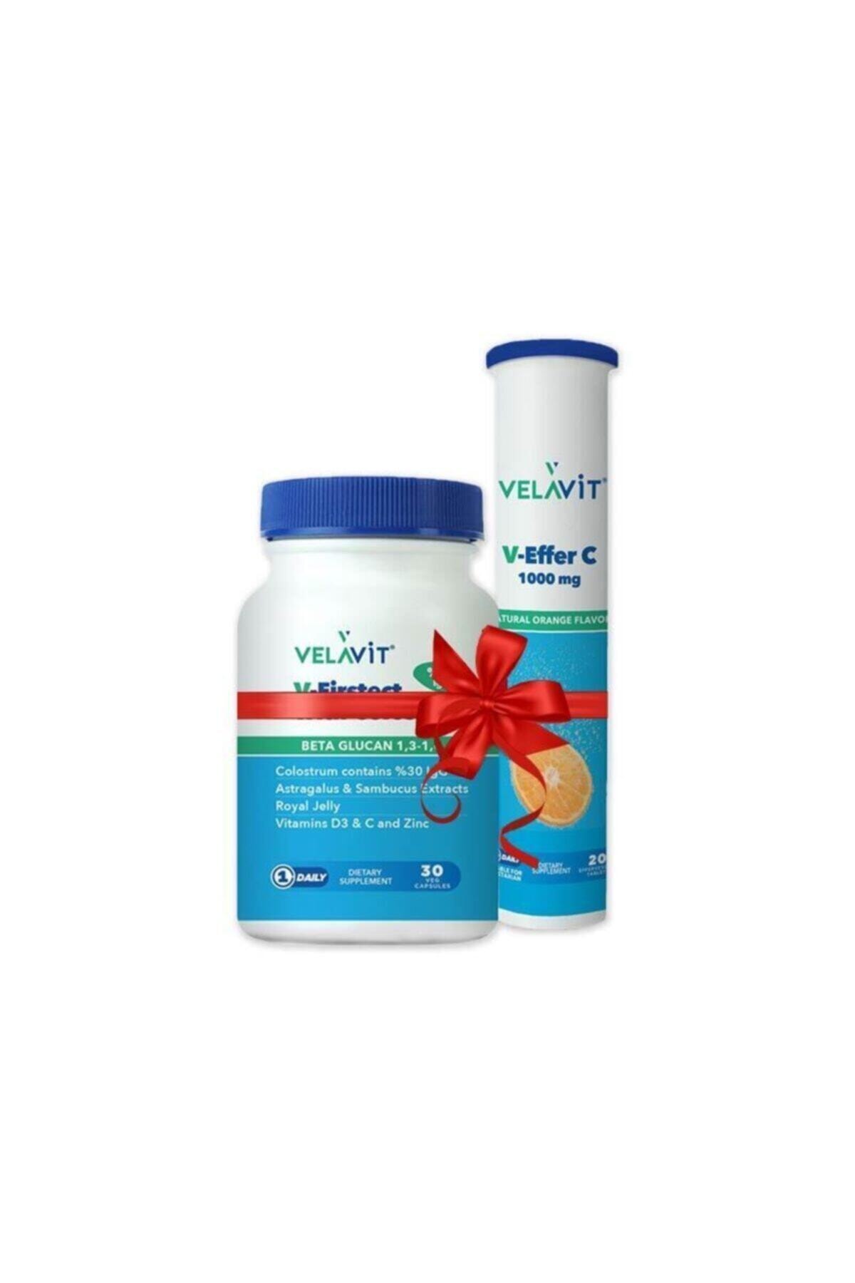 Velavit V-firstect With Colostrum 30 Kapsül + V-effer C 1000 Mg Takviye Edici Gıda 20 Tablet