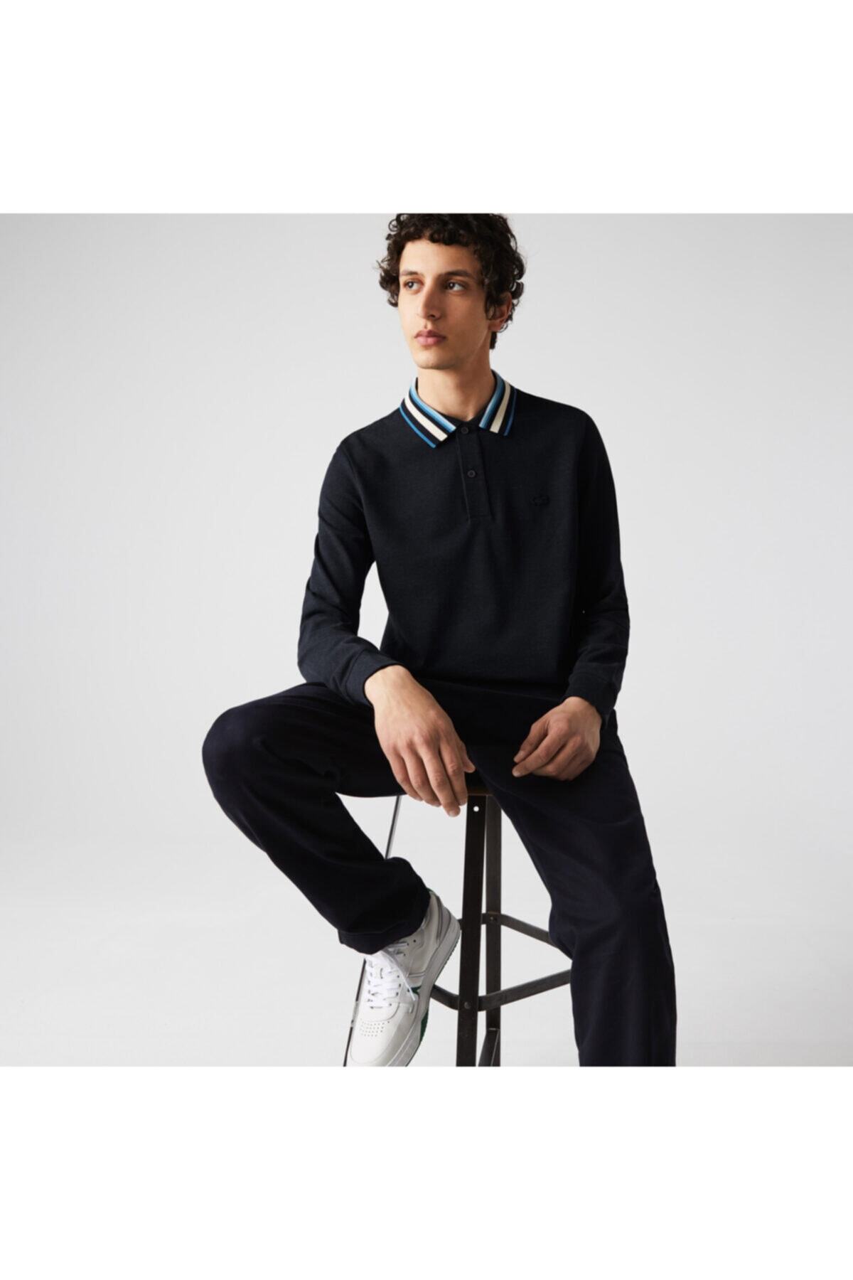 Lacoste Erkek Regular Fit Uzun Kollu Lacivert Polo