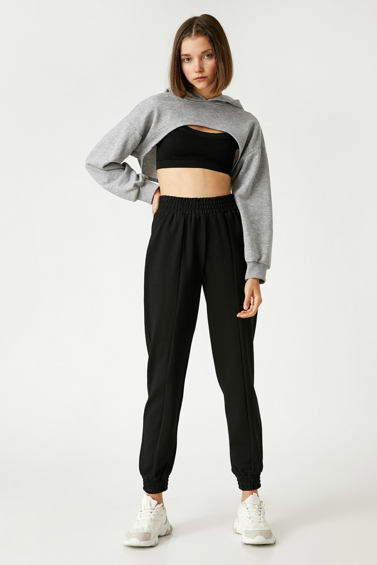 Koton Yüksek Bel Beli Lastikli Eşorfman Altı