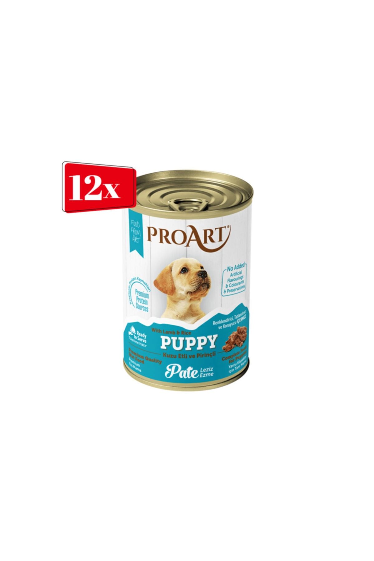 proart Yavru Köpek Kuzu Etli Ve Pirinçli Ezme 400 gr X 12 Adet