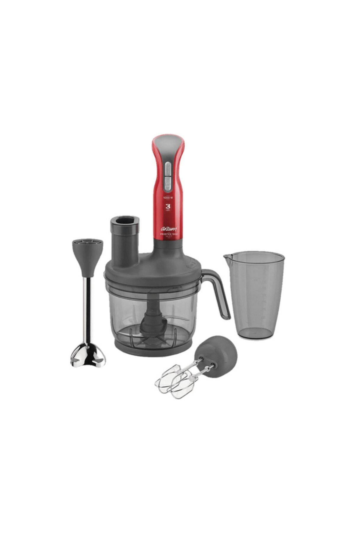 Arzum Multi Blender Seti Kırmızı Renk Rengi Elektrikli Bilendır Elektirikli Bilender Ar1026