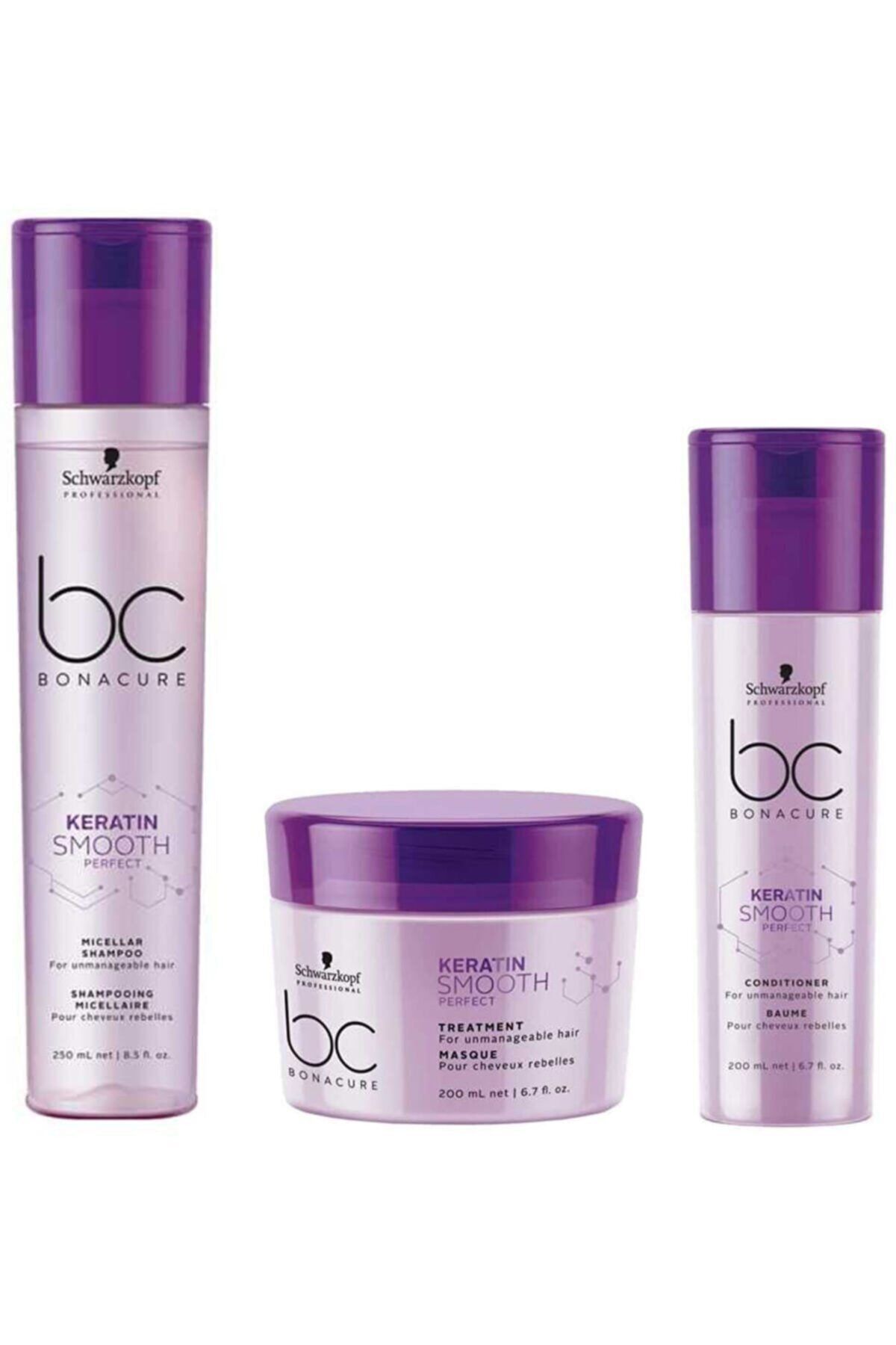 Bonacure Keyonline Keratin Mükemmel Kontrol Şampuanı 250 Ml + Maske 200 Ml + Krem 200 Ml