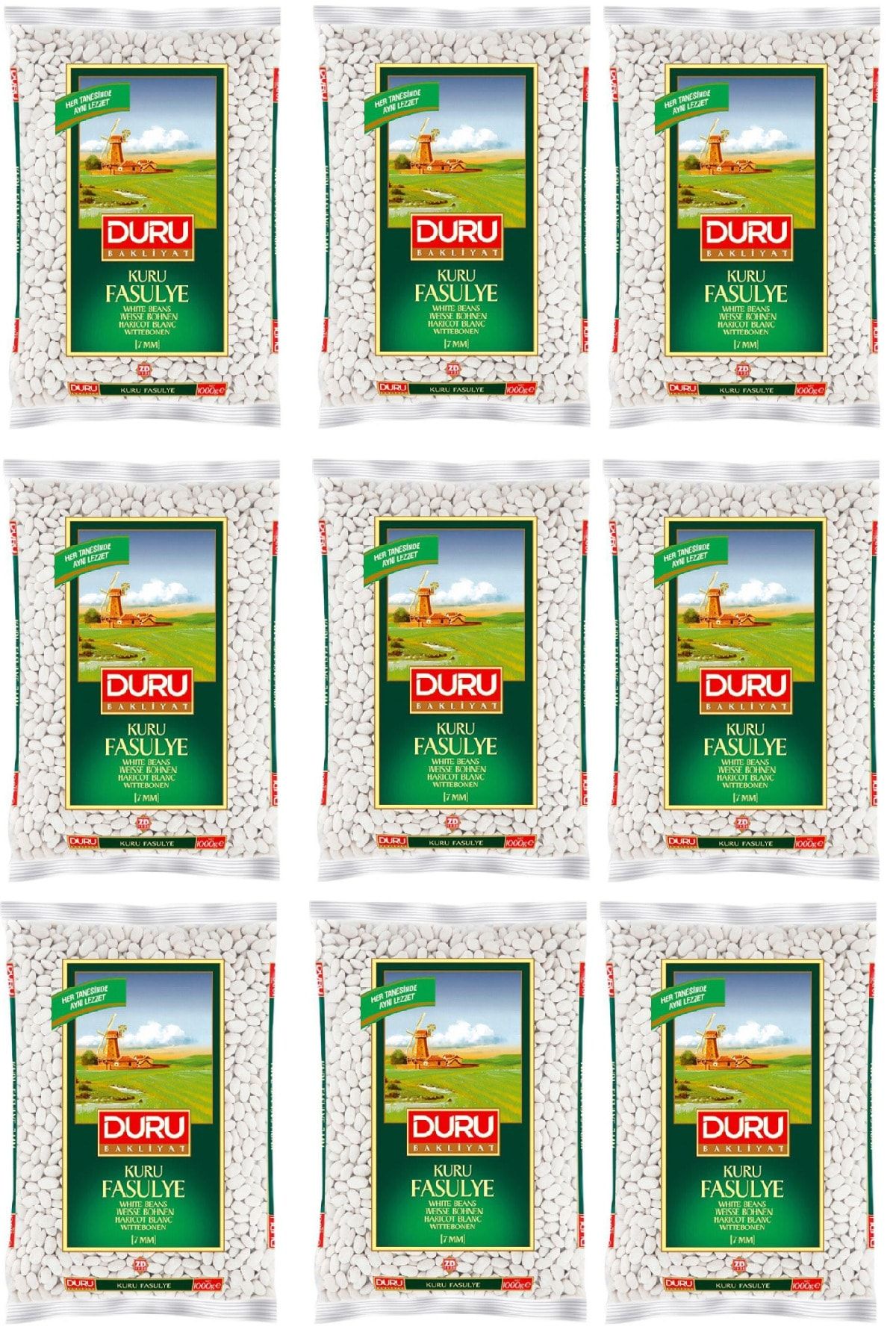 Duru Kuru Fasulye 7mm 1 Kg X 9