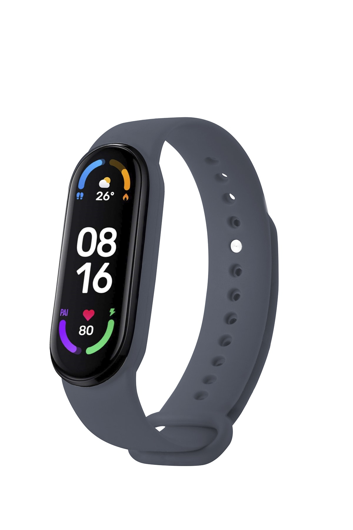 5C TRADE Xiaomi mi Band 5 Ve 6 Uyumlu Kordon Akıllı Bileklik Kordonu Silikon Bileklik Kayış Lacivert