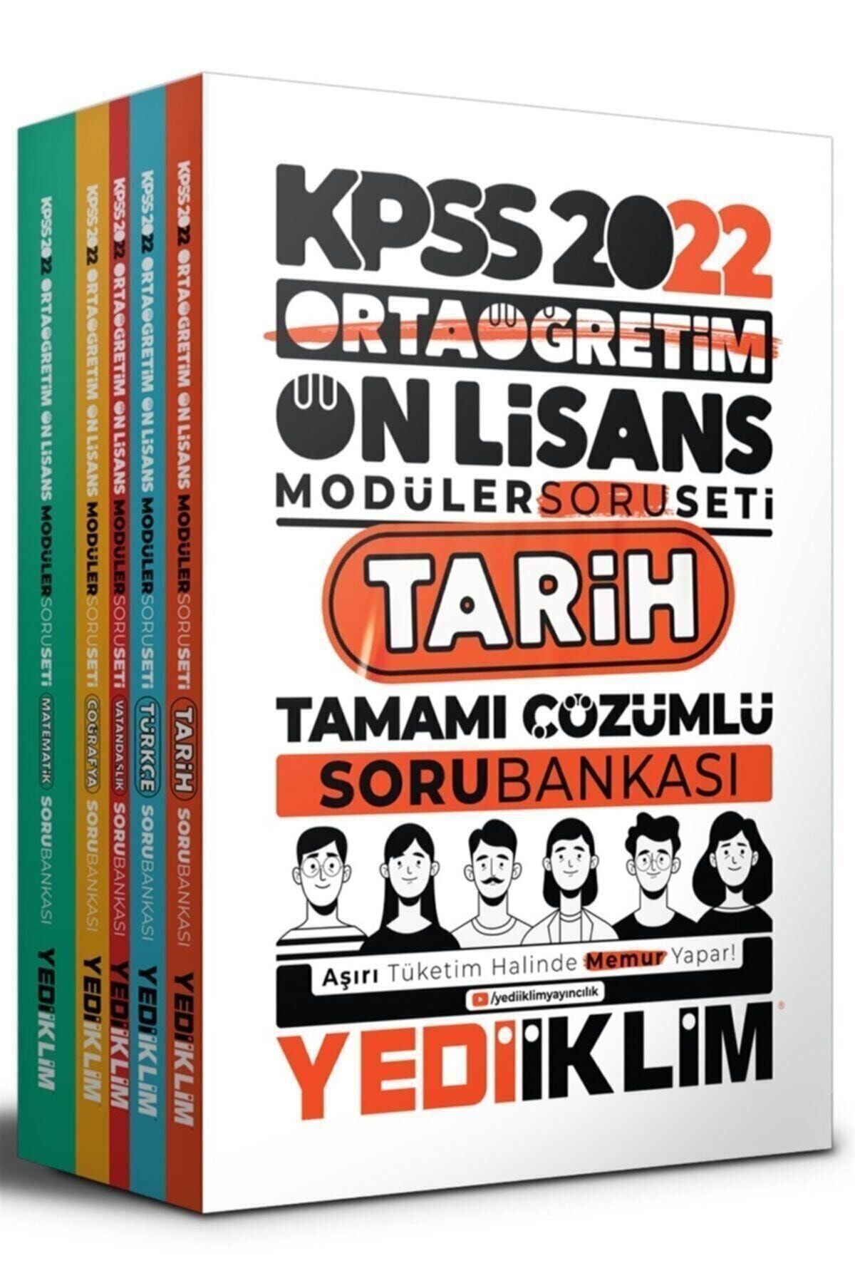 Yediiklim Yayınları 2022 Kpss Ortaöğretim Ön Lisans Gy-gk tamamı Çözümlü Modüler Soru Bankası Seti